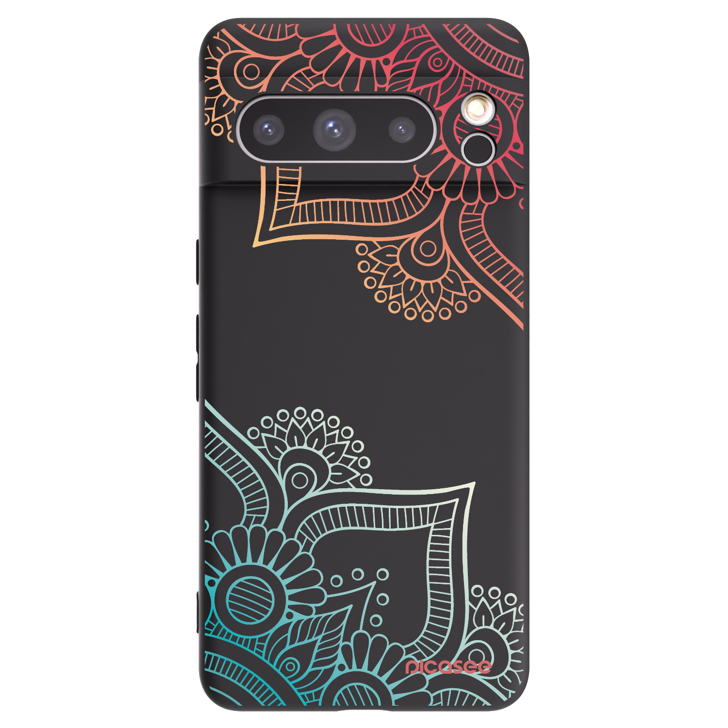 Picasee silikonski črni ovitek za Google Pixel 8 Pro - Flowers pattern