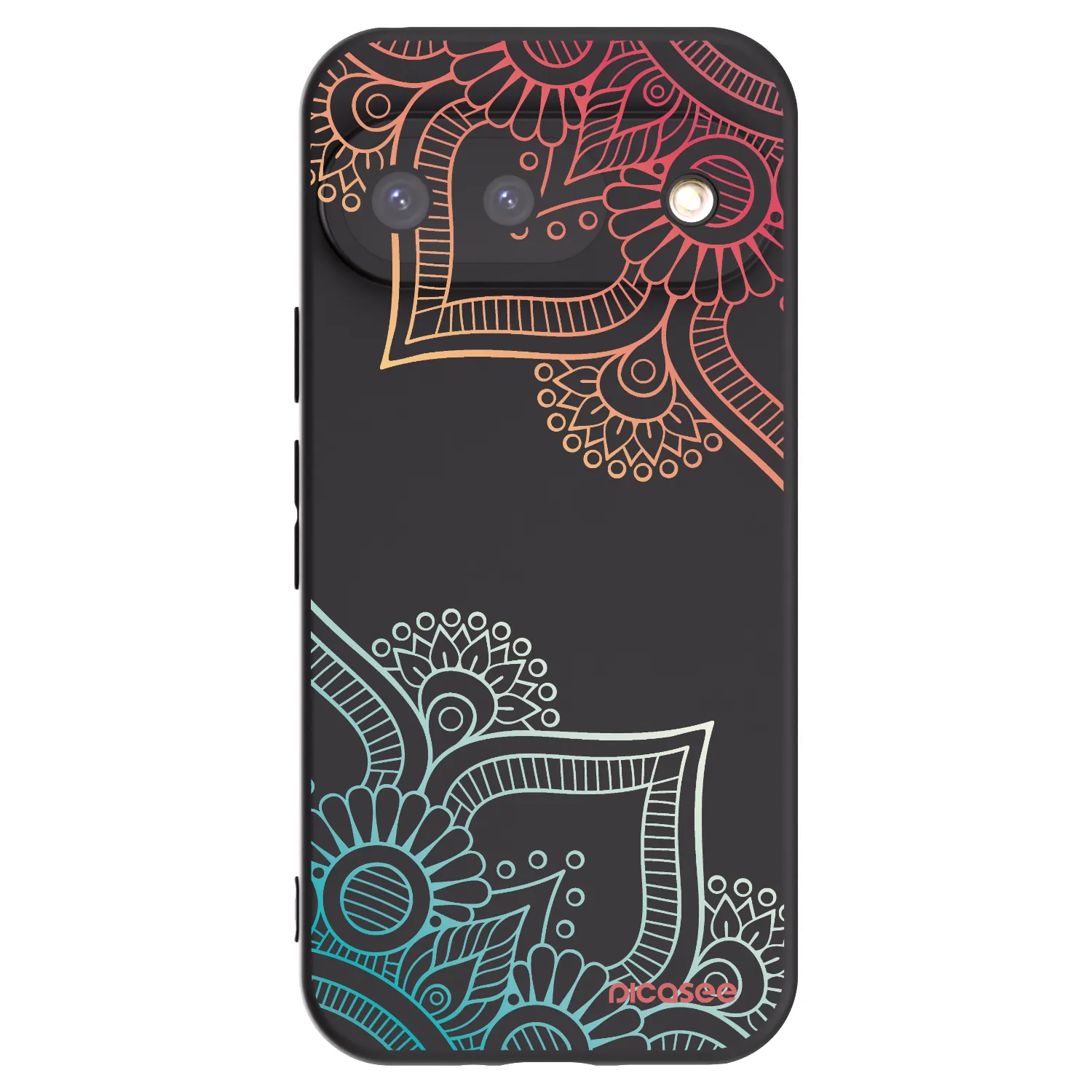 Picasee silikonski črni ovitek za Google Pixel 9 - Flowers pattern