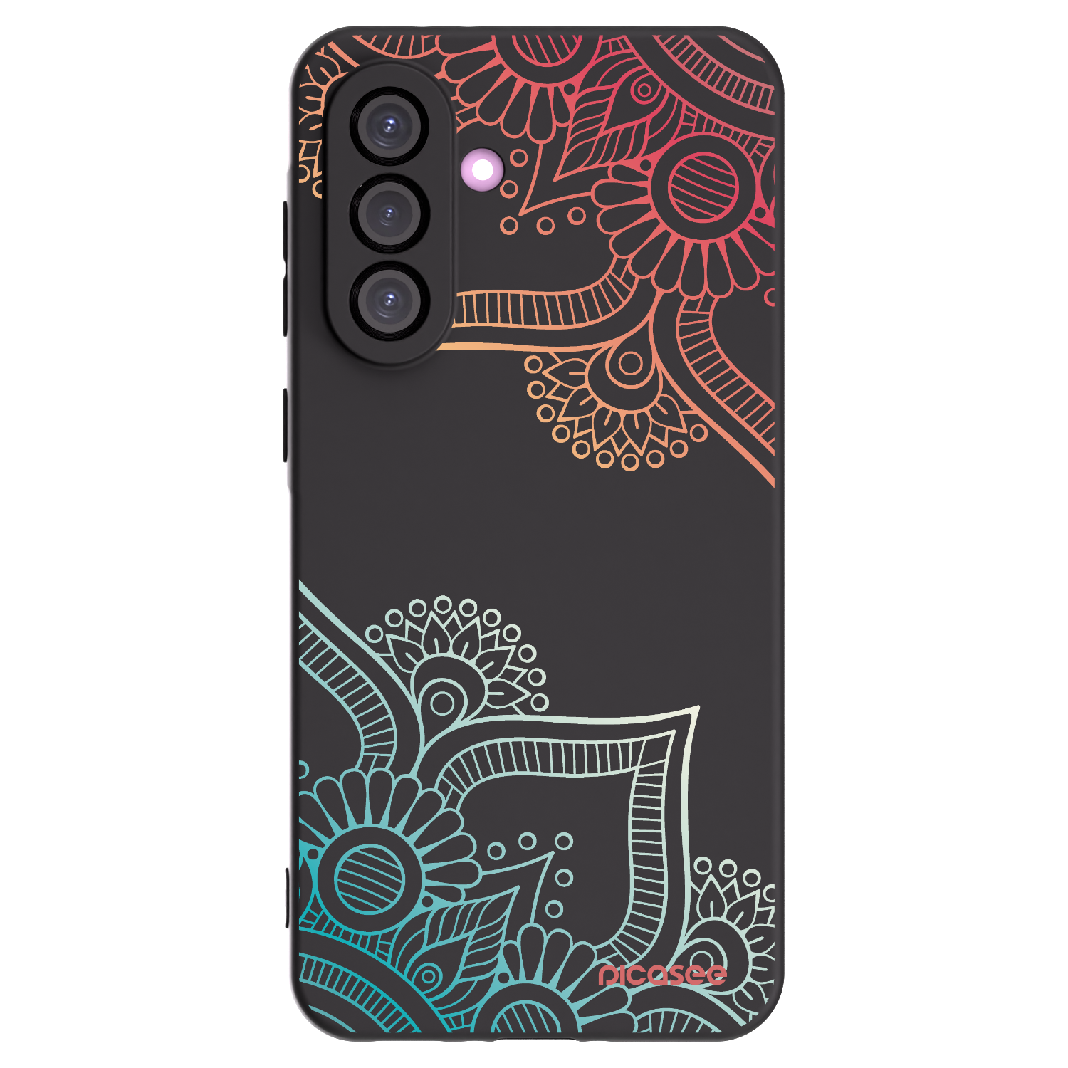 Picasee silikonski črni ovitek za Samsung Galaxy A36 5G - Flowers pattern