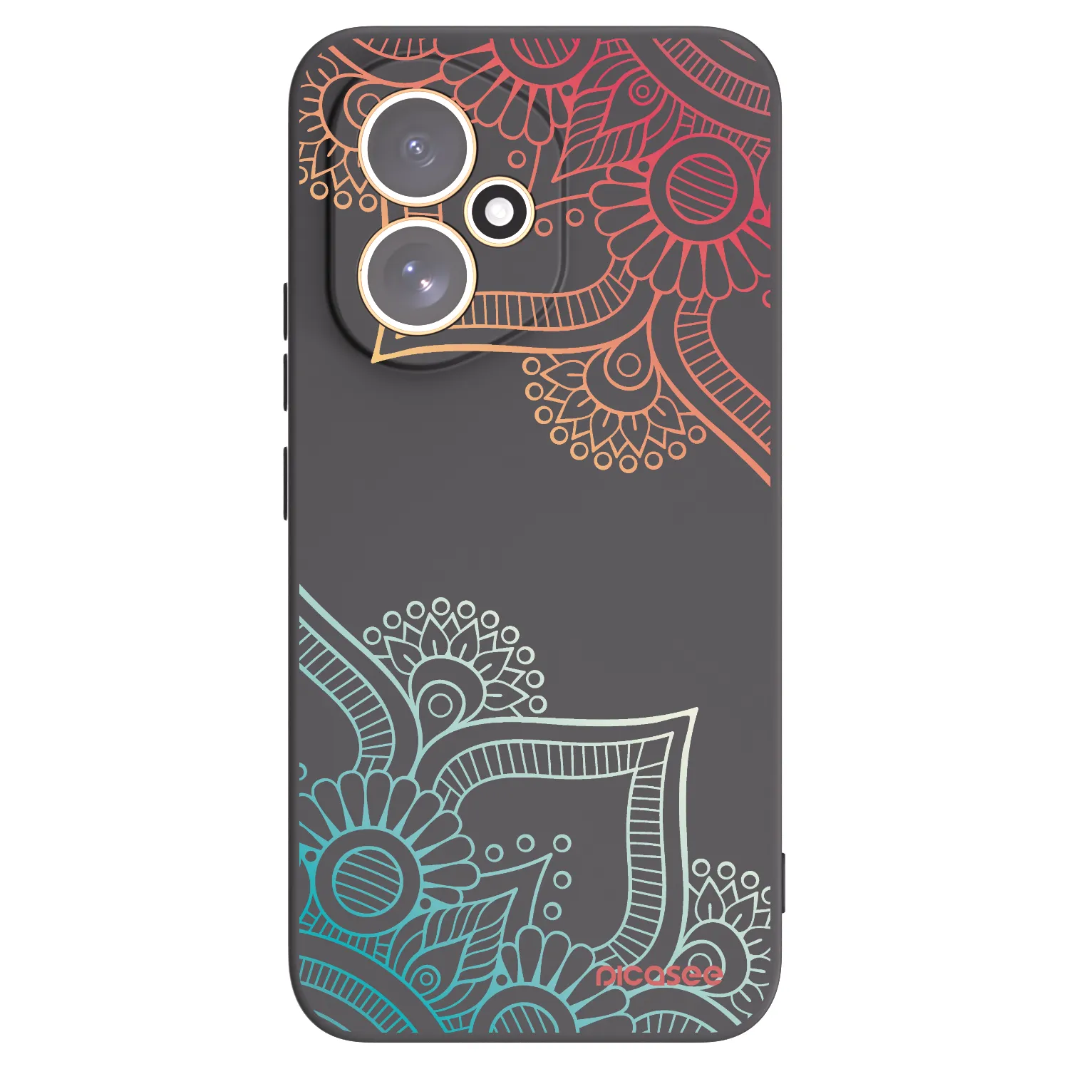 Picasee silikonski črni ovitek za Honor 400 5G - Flowers pattern