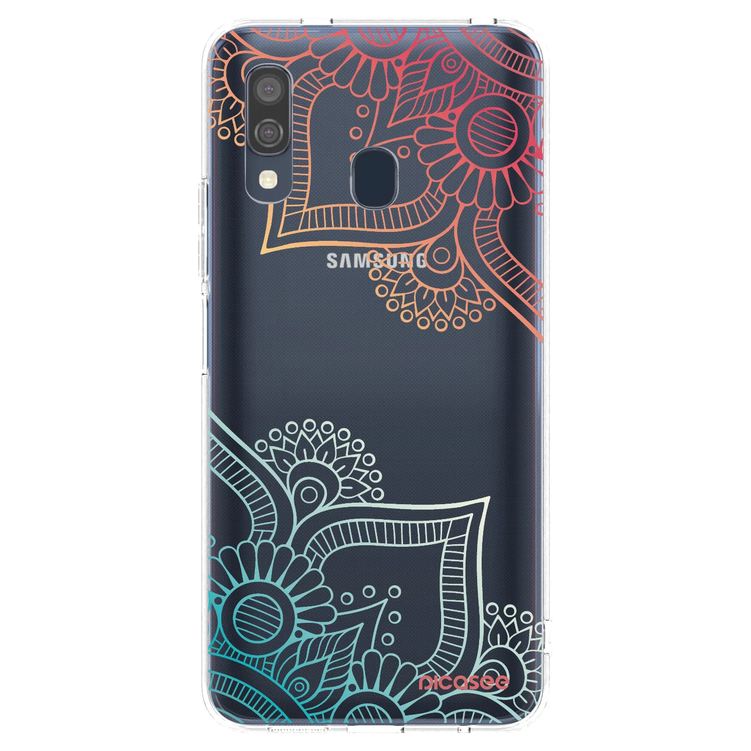 Picasee silikonski prozorni ovitek za Samsung Galaxy A40 A405F - Flowers pattern