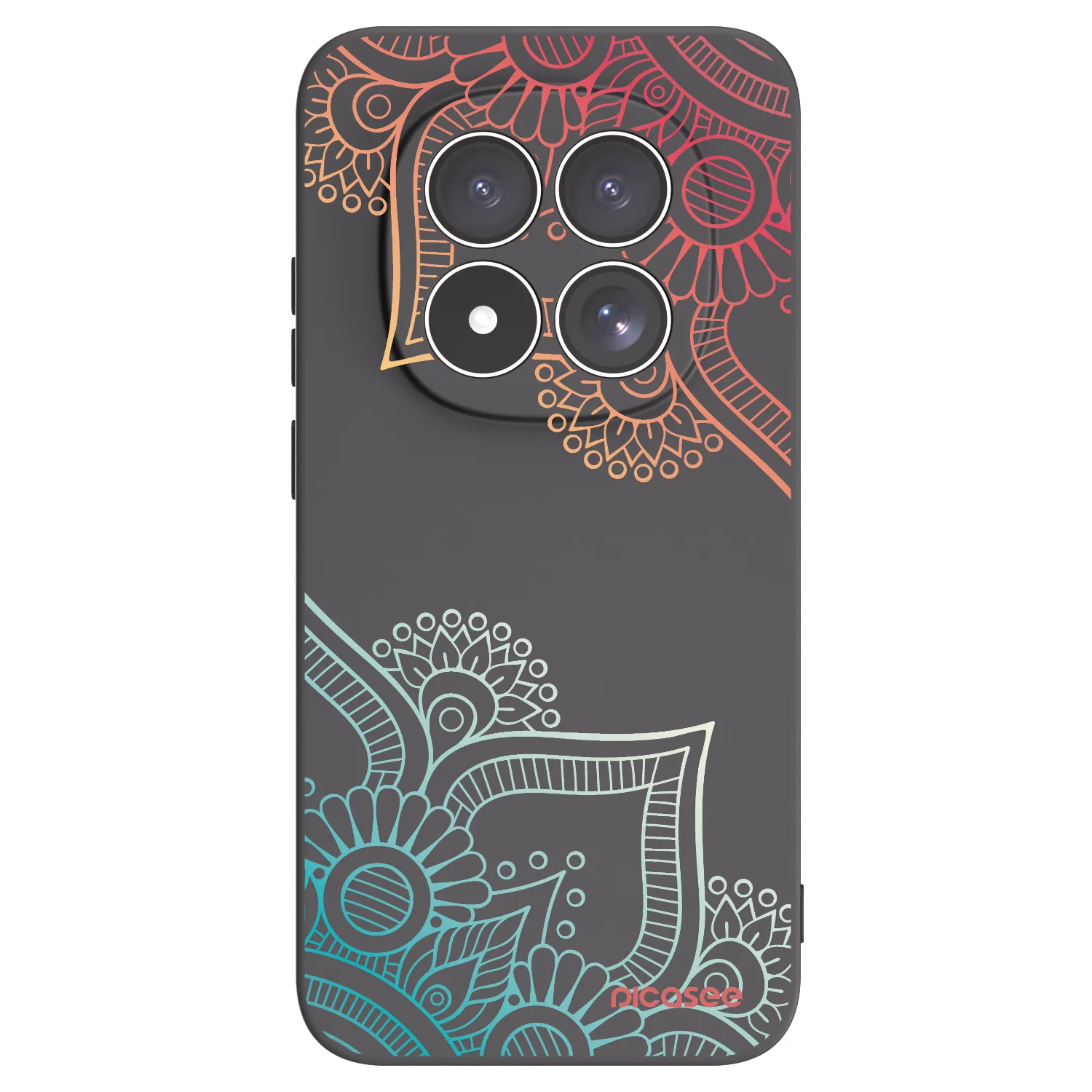 Picasee silikonski črni ovitek za Xiaomi Redmi Note 15 Pro 4G - Flowers pattern