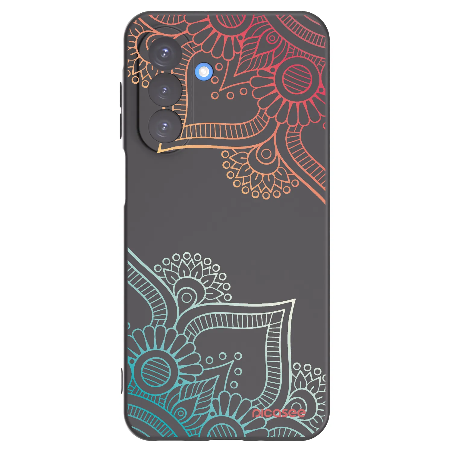Picasee silikonski črni ovitek za Samsung Galaxy A17 5G - Flowers pattern