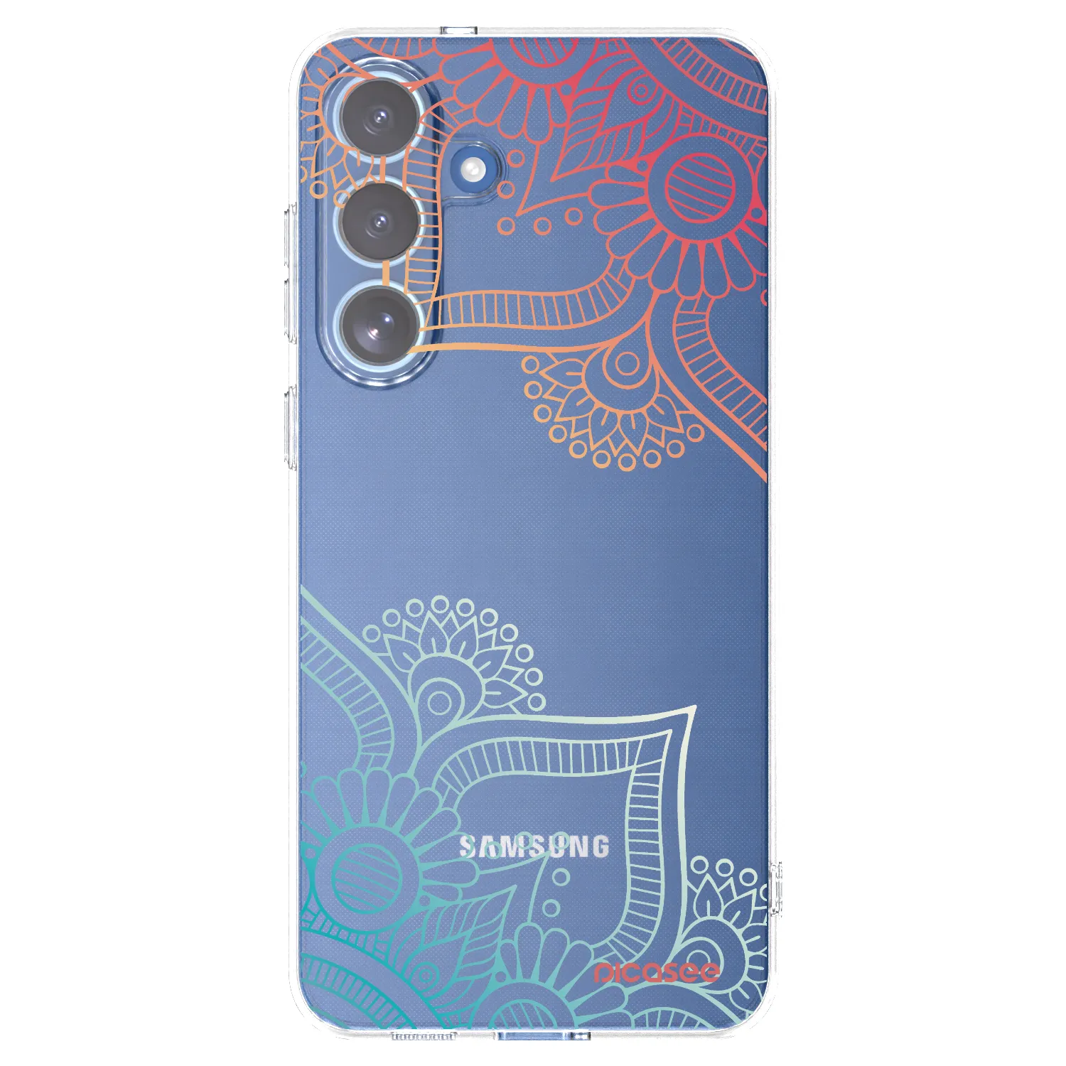 Picasee silikonski prozorni ovitek za Samsung Galaxy S25 FE 5G - Flowers pattern