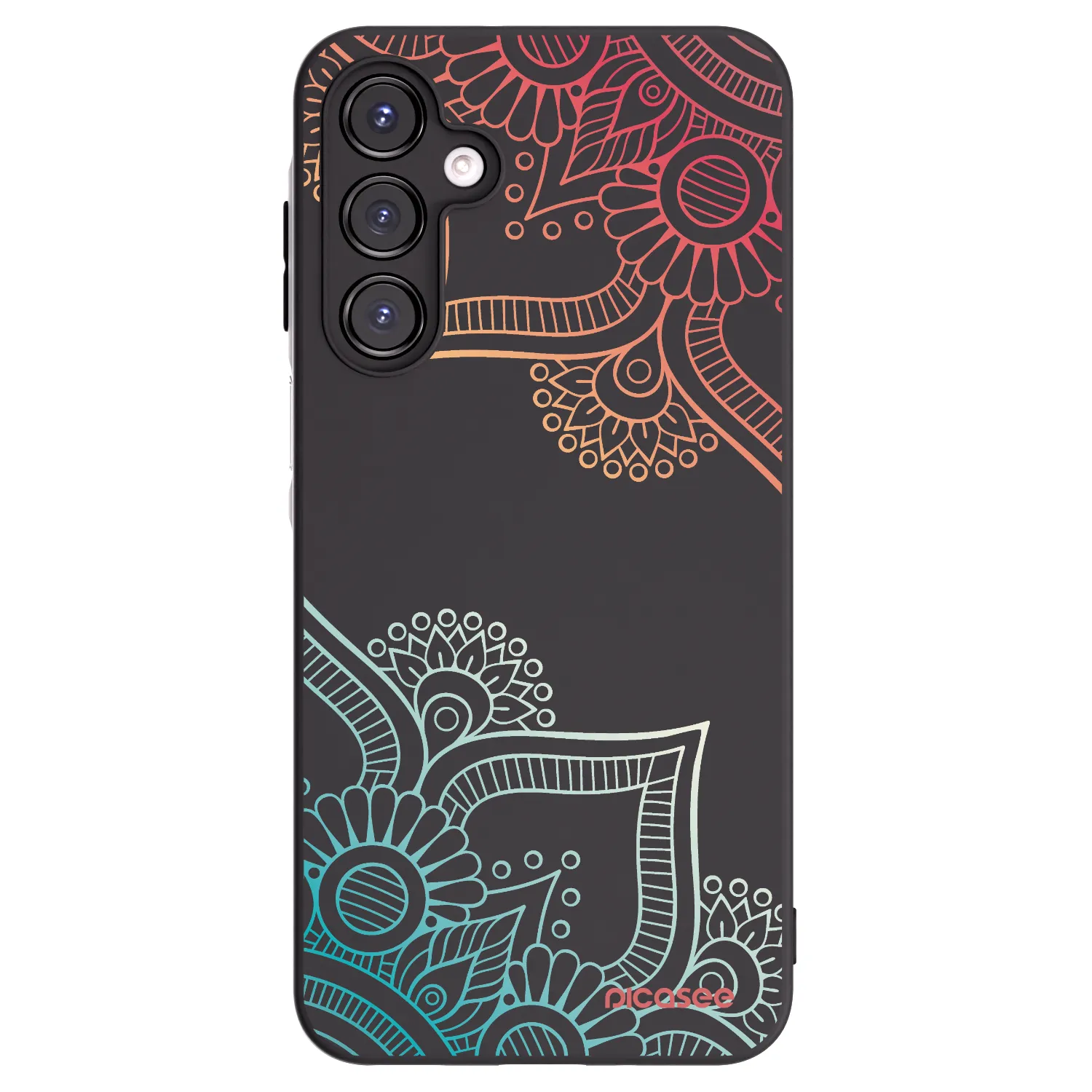 Picasee silikonski črni ovitek za Samsung Galaxy A16 4G - Flowers pattern