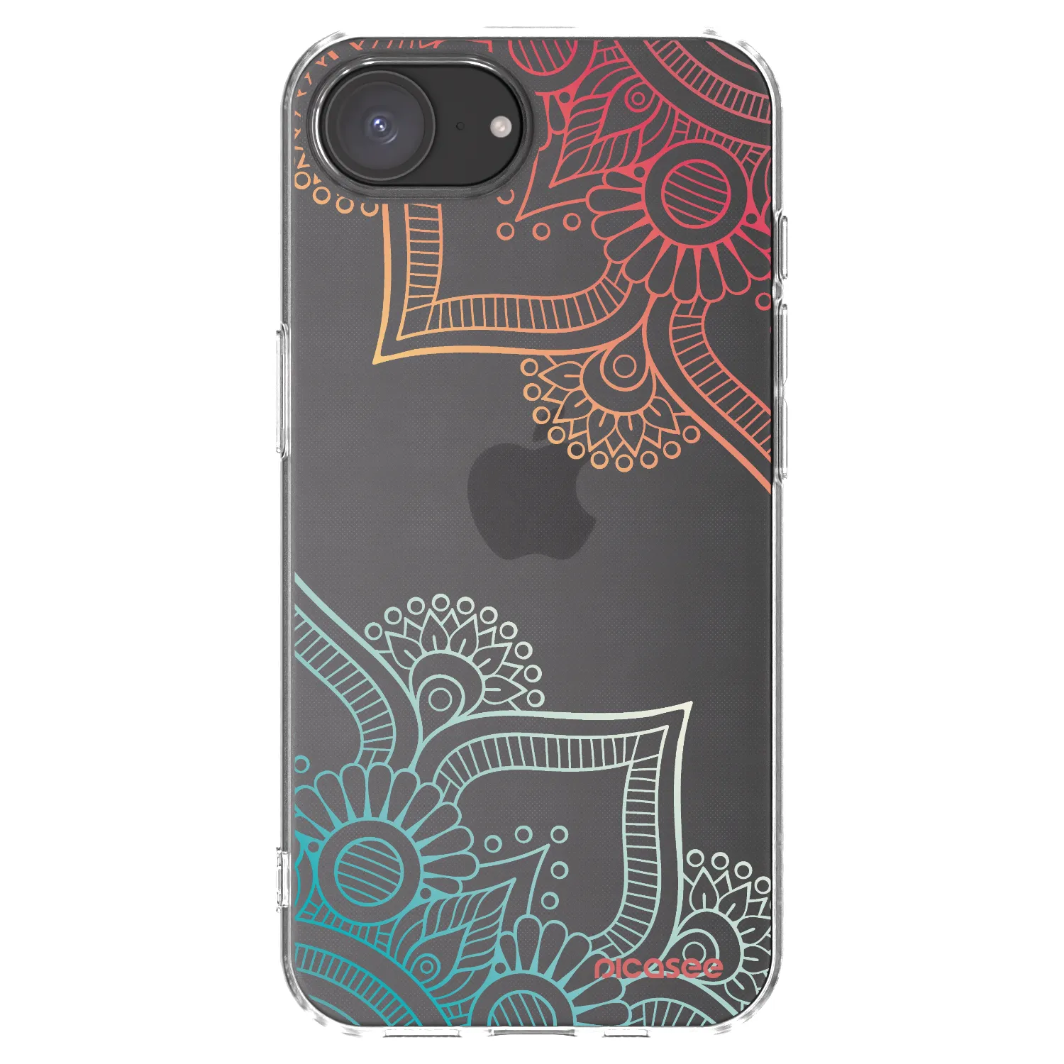 Picasee silikonski prozorni ovitek za Apple iPhone 17e - Flowers pattern