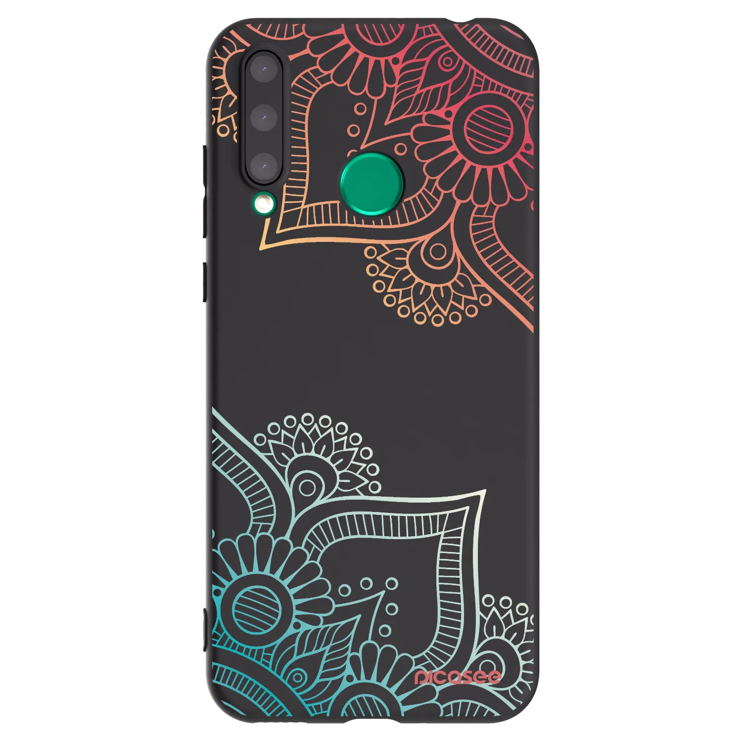 Picasee silikonski črni ovitek za Honor 20 Lite - Flowers pattern
