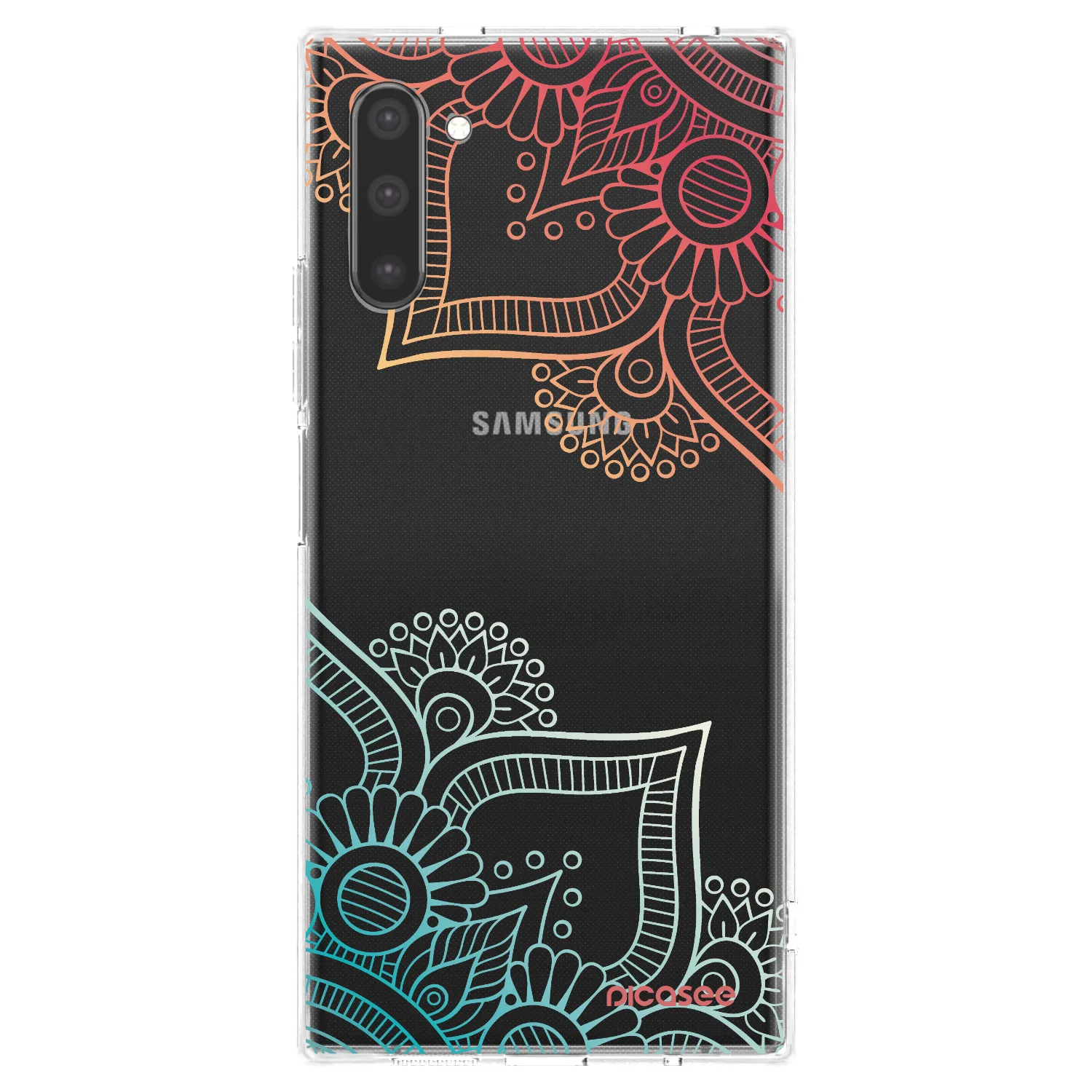 Picasee silikonski prozorni ovitek za Samsung Galaxy Note 10 N970F - Flowers pattern