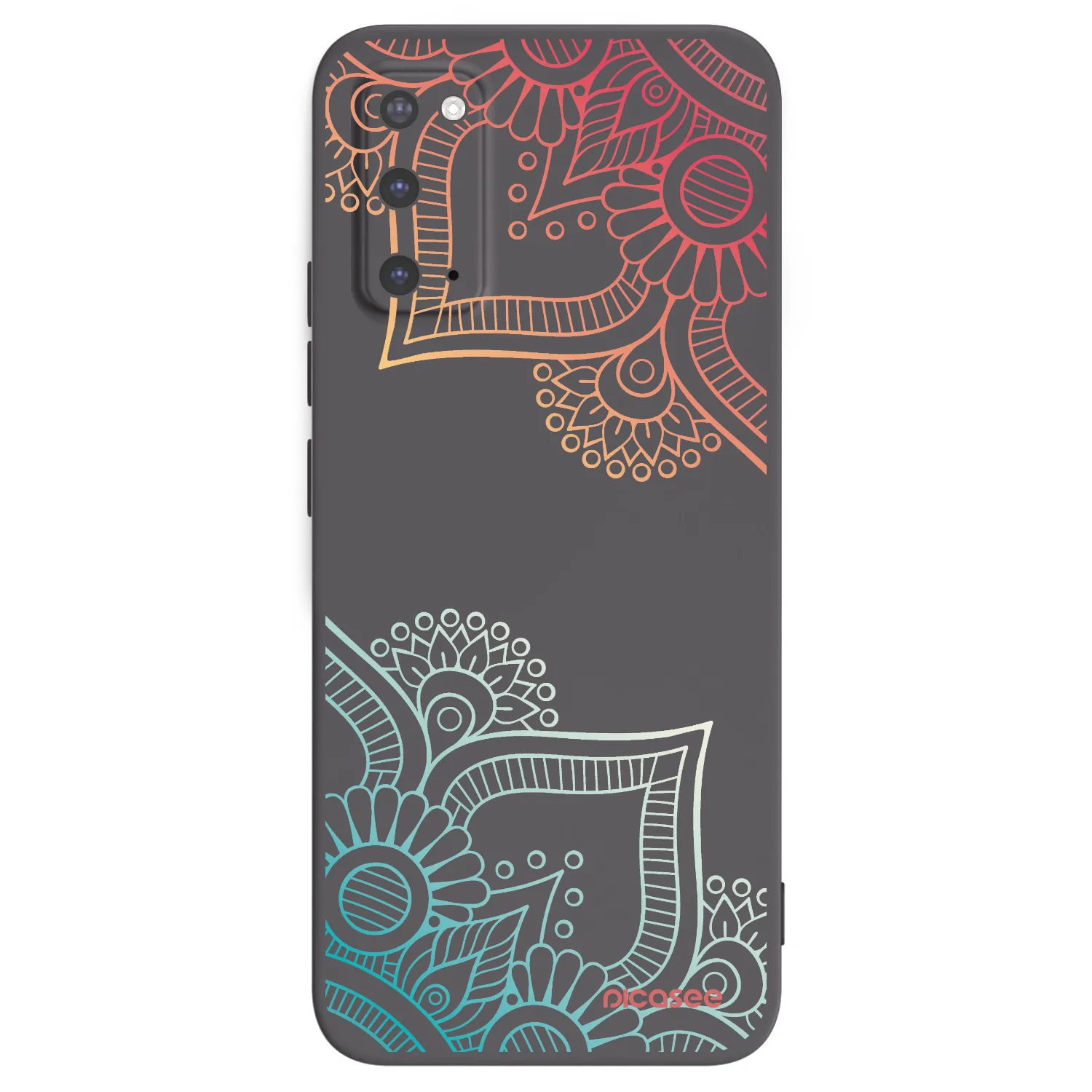 Picasee silikonski črni ovitek za Samsung Galaxy S20 G980F - Flowers pattern