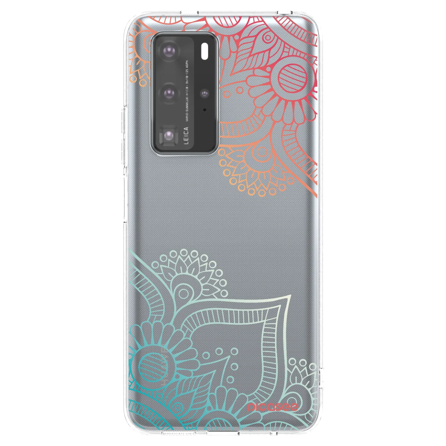 Picasee silikonski prozorni ovitek za Huawei P40 Pro - Flowers pattern