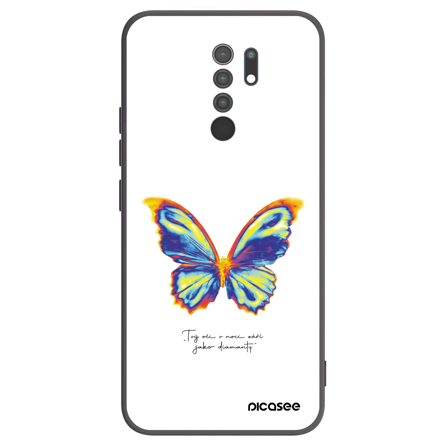 Picasee silikonski črni ovitek za Xiaomi Redmi 9 - Diamanty White