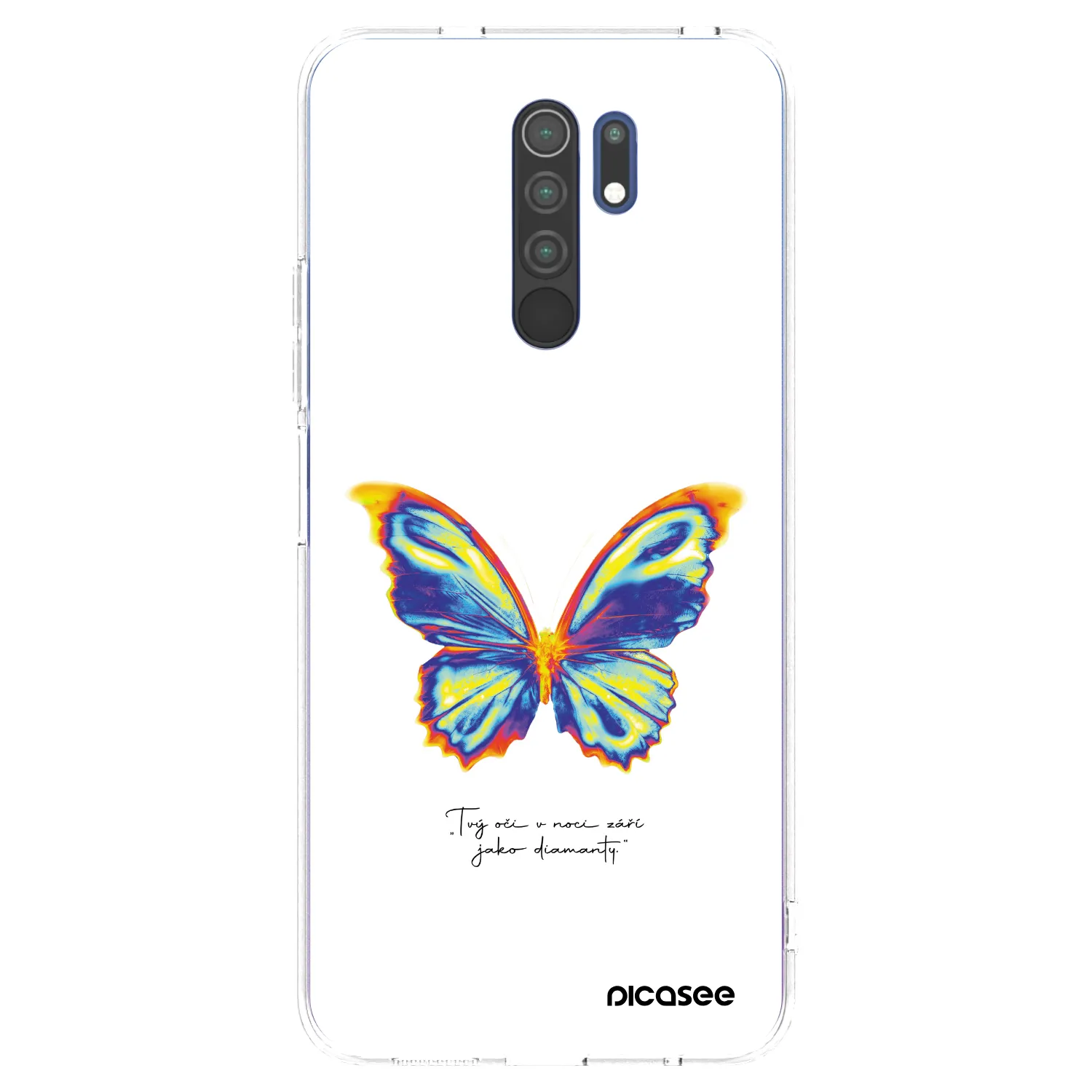 Picasee silikonski prozorni ovitek za Xiaomi Redmi 9 - Diamanty White