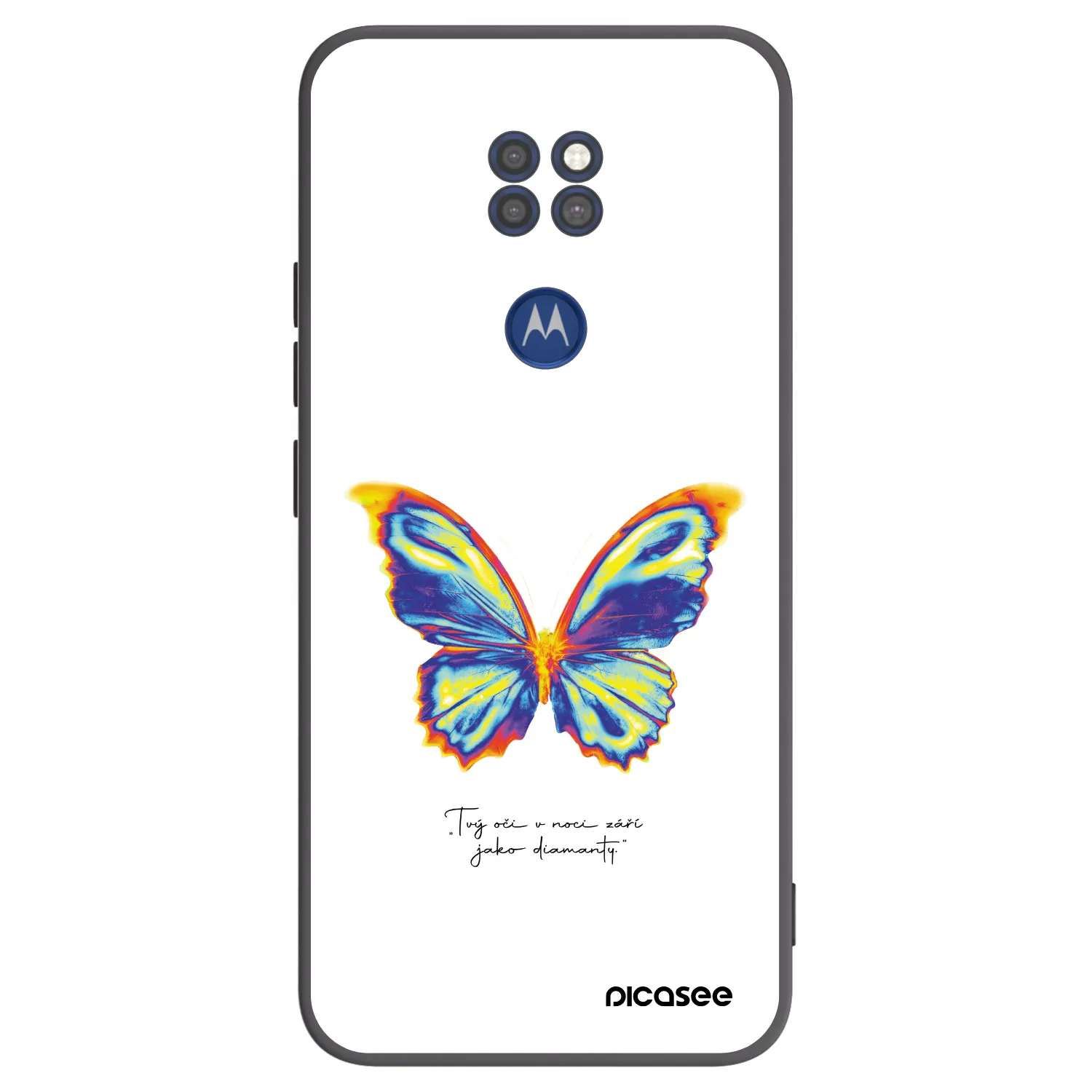 Picasee silikonski črni ovitek za Motorola Moto G9 Play - Diamanty White
