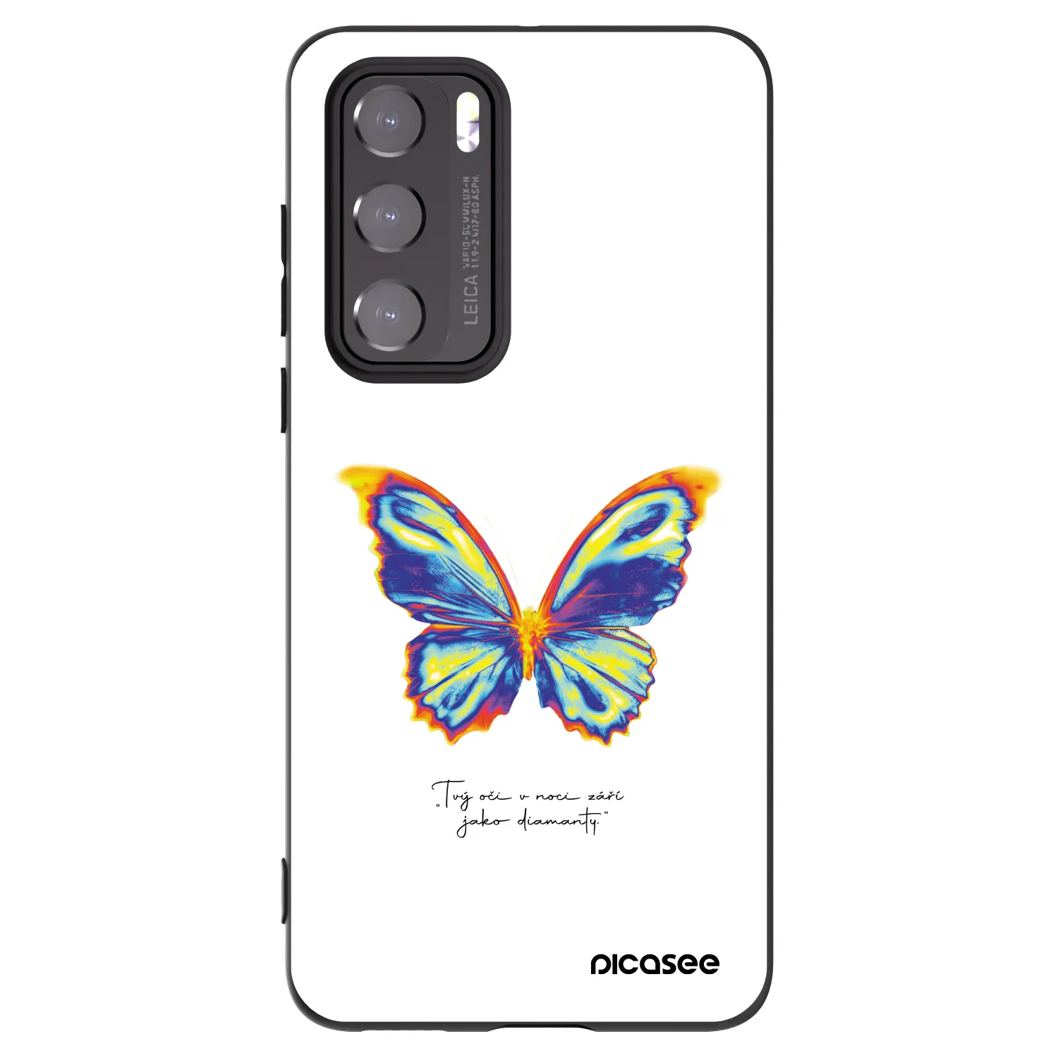 Picasee silikonski črni ovitek za Huawei P40 - Diamanty White