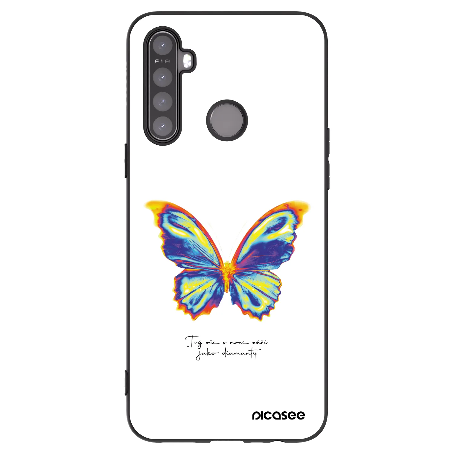Picasee silikonski črni ovitek za Realme 6i - Diamanty White