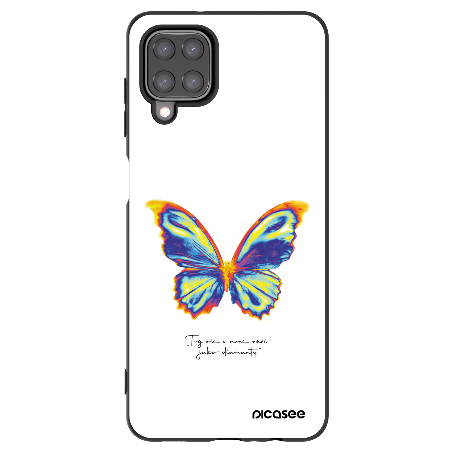 Picasee silikonski črni ovitek za Samsung Galaxy A12 A125F - Diamanty White