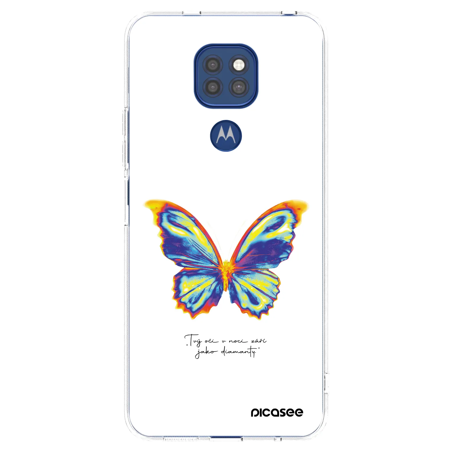 Picasee silikonski prozorni ovitek za Motorola Moto G9 Play - Diamanty White