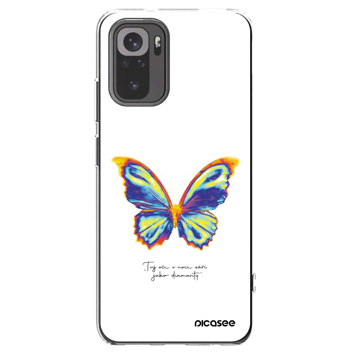 Picasee silikonski prozorni ovitek za Xiaomi Redmi Note 10 - Diamanty White