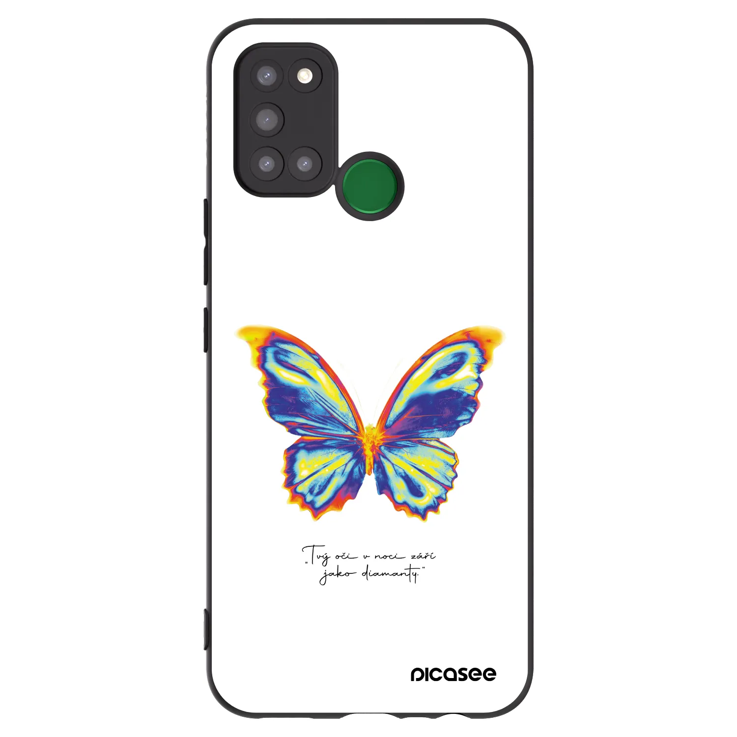 Picasee silikonski črni ovitek za Realme 7i - Diamanty White