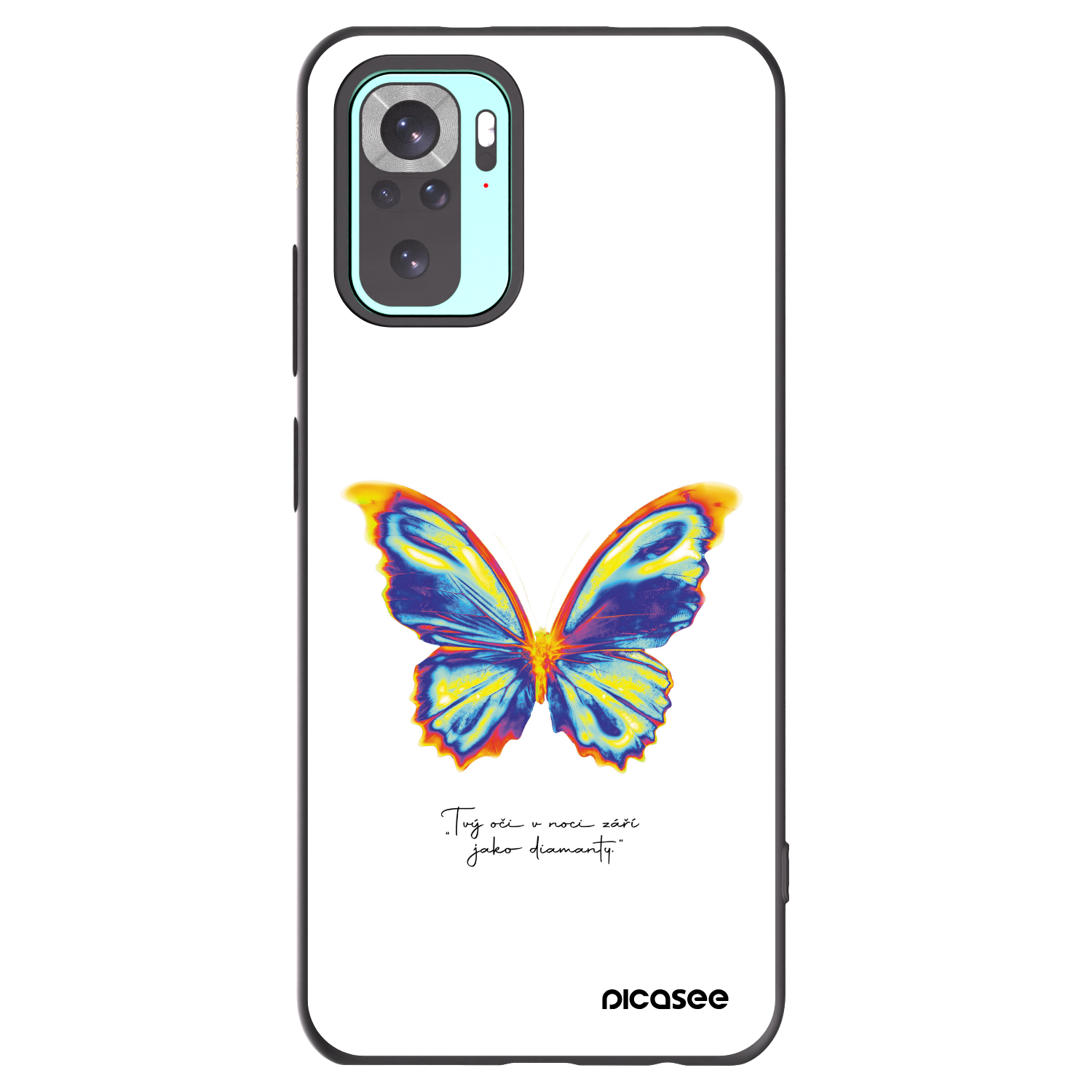 Picasee silikonski črni ovitek za Xiaomi Redmi Note 10 Pro - Diamanty White