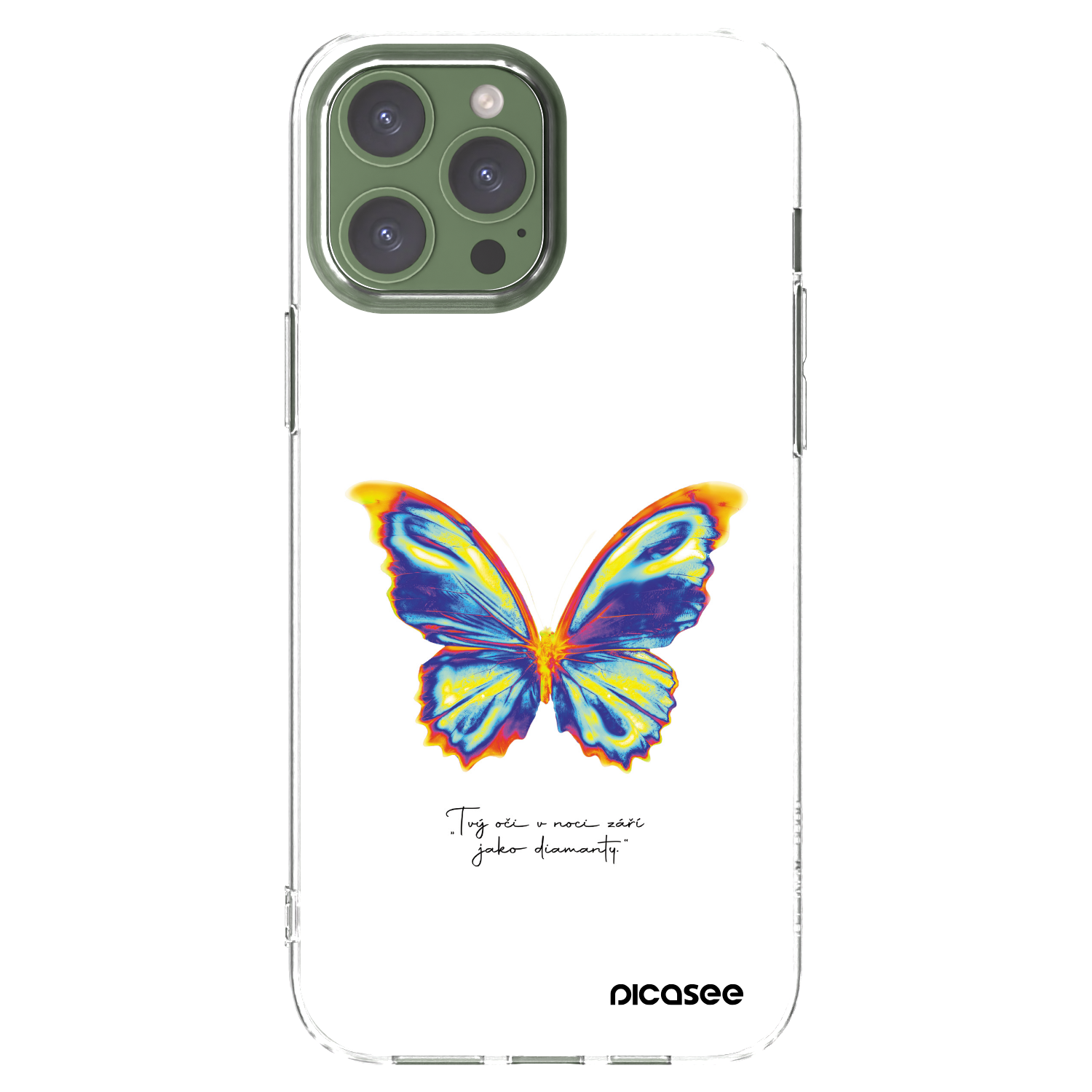 Picasee silikonski prozorni ovitek za Apple iPhone 13 Pro Max - Diamanty White