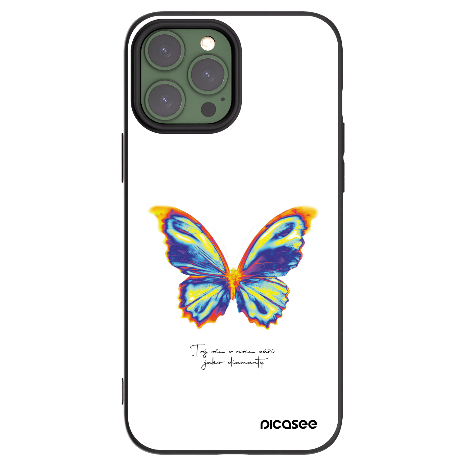 Picasee silikonski črni ovitek za Apple iPhone 13 Pro Max - Diamanty White