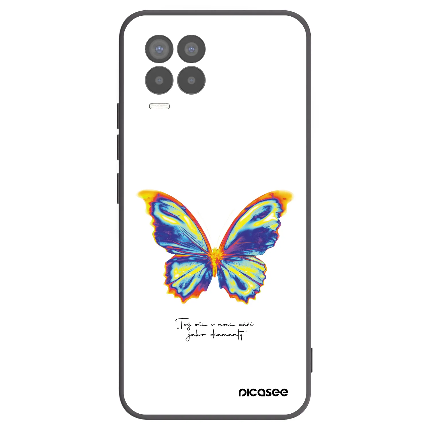Picasee silikonski črni ovitek za Realme 8 4G - Diamanty White
