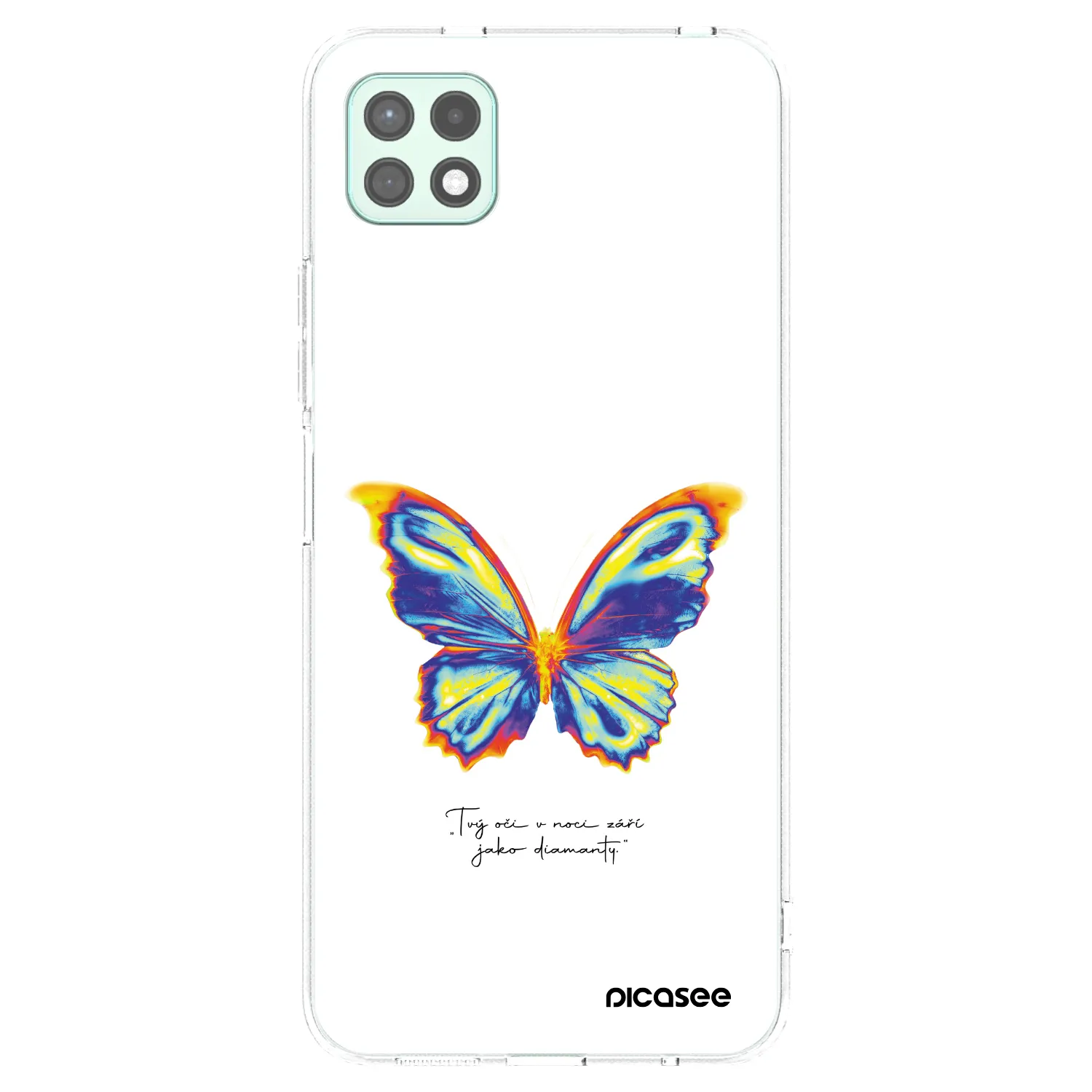 Picasee silikonski prozorni ovitek za Samsung Galaxy A22 A226B 5G - Diamanty White