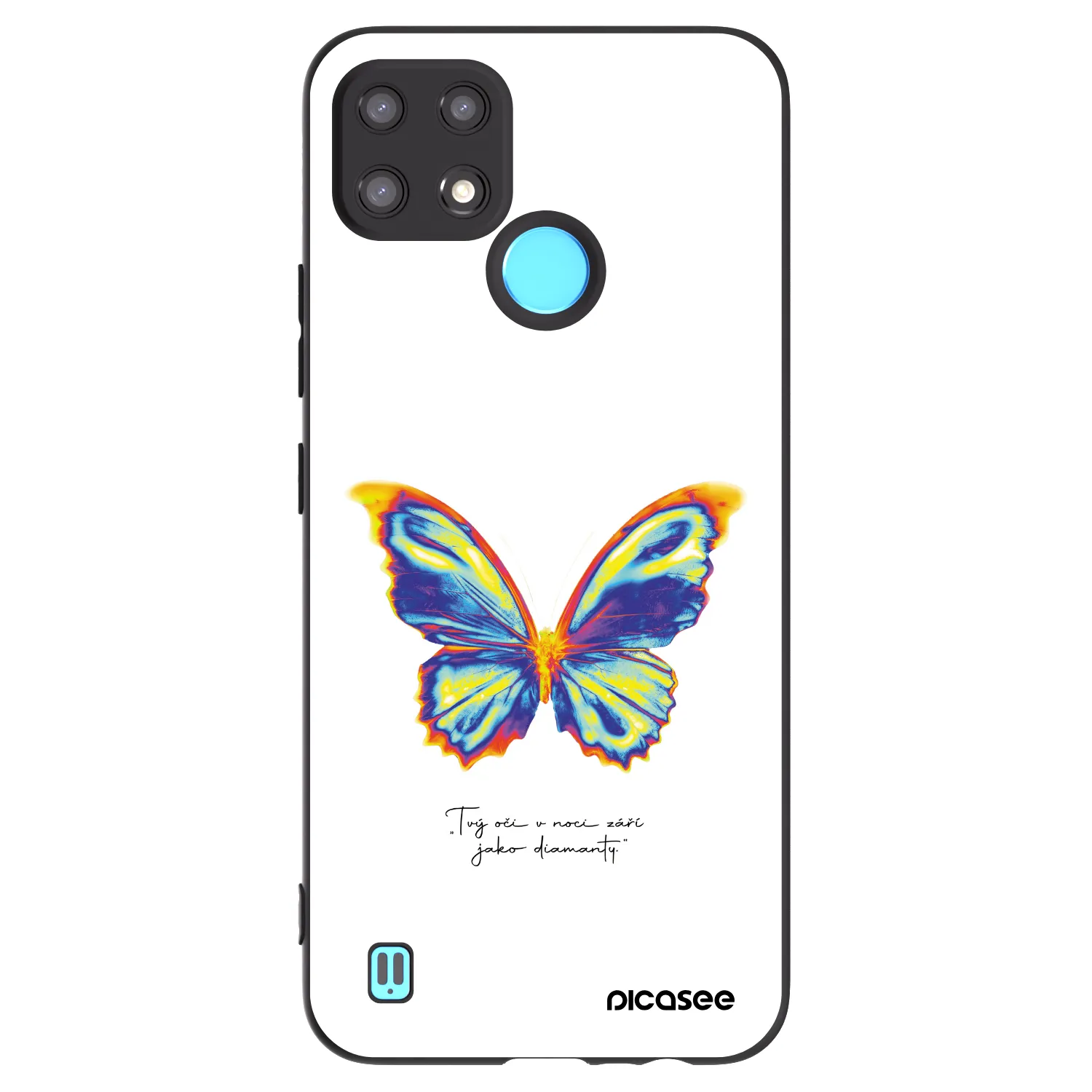 Picasee silikonski črni ovitek za Realme C21 - Diamanty White