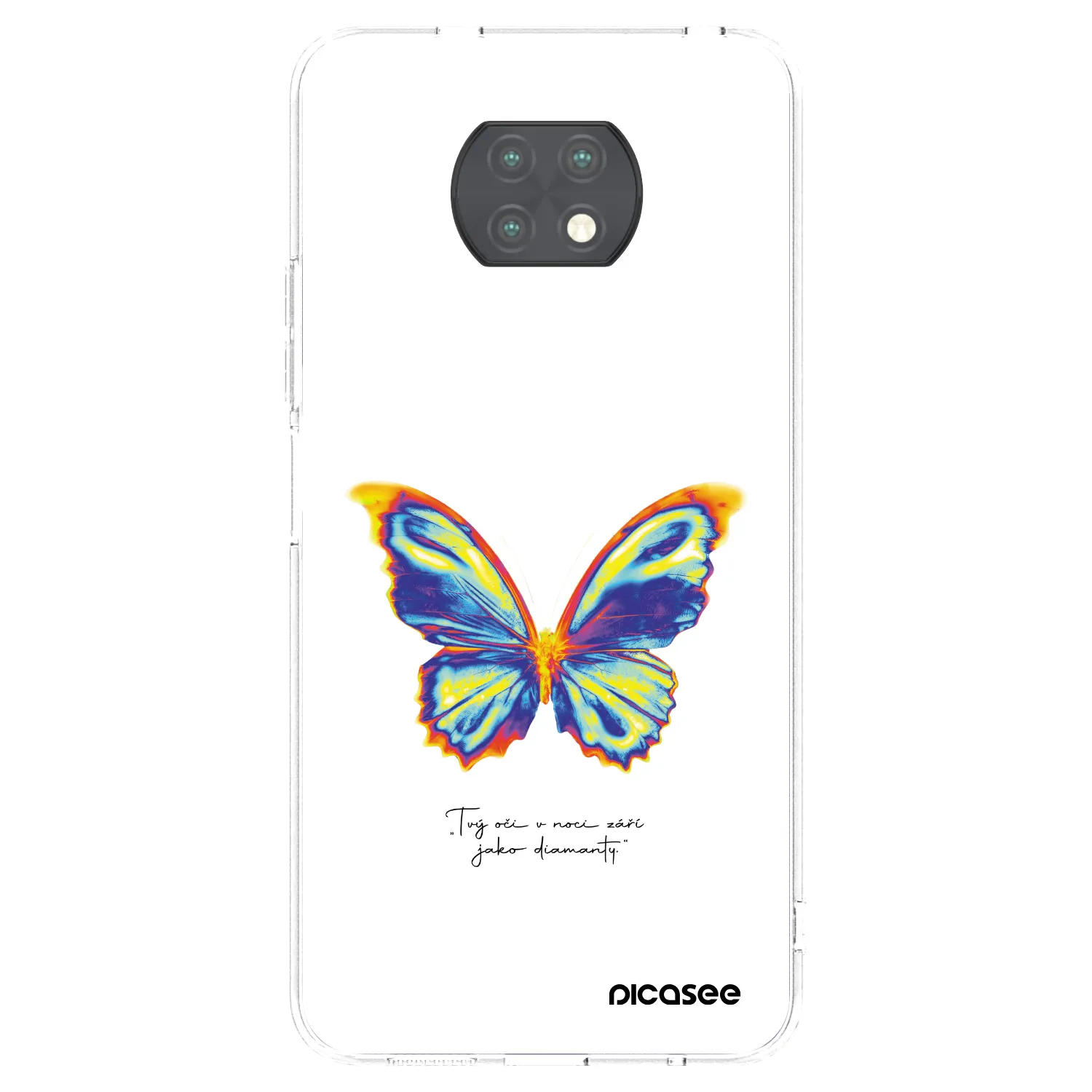 Picasee silikonski prozorni ovitek za Xiaomi Redmi Note 9T - Diamanty White