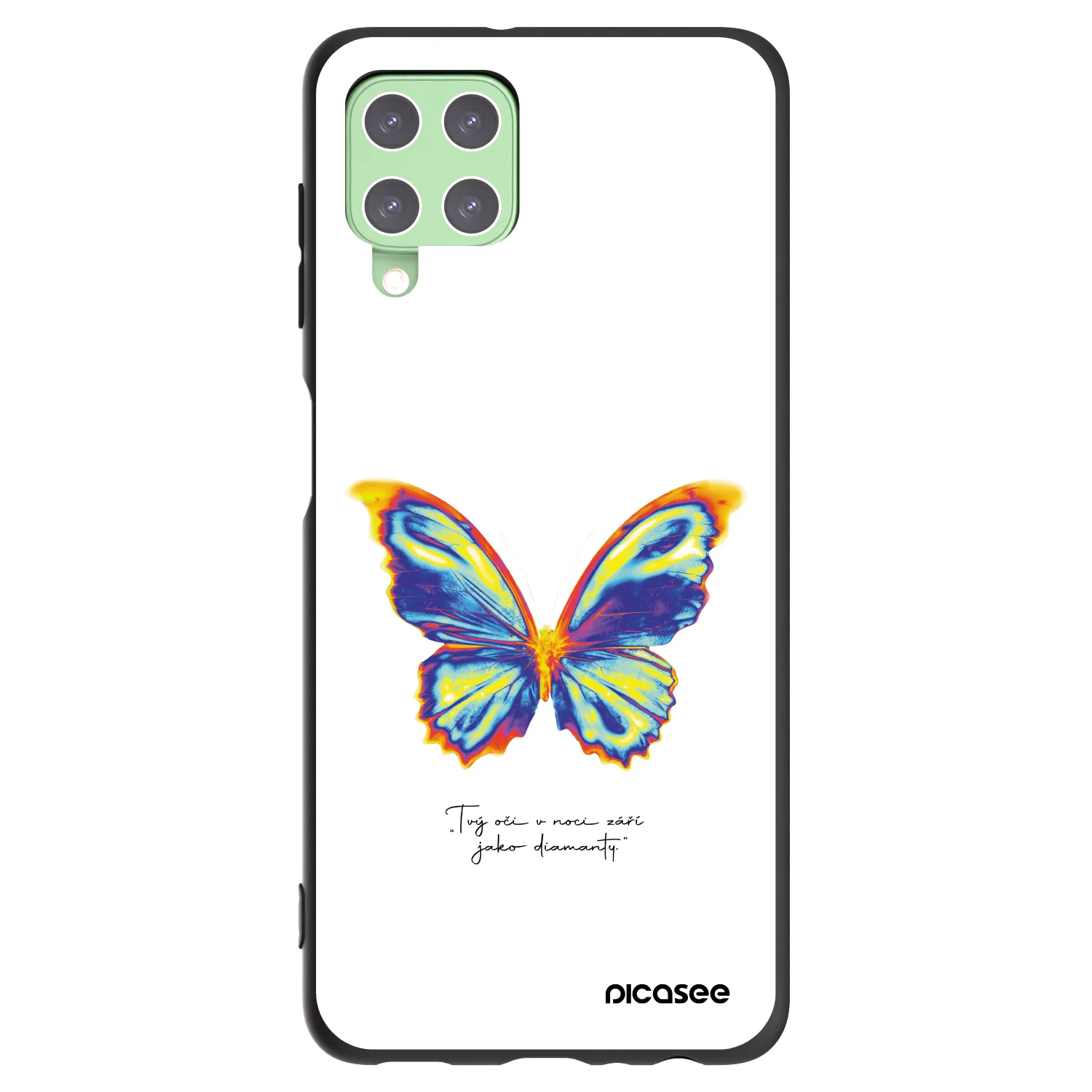 Picasee silikonski črni ovitek za Samsung Galaxy A22 A225F 4G - Diamanty White