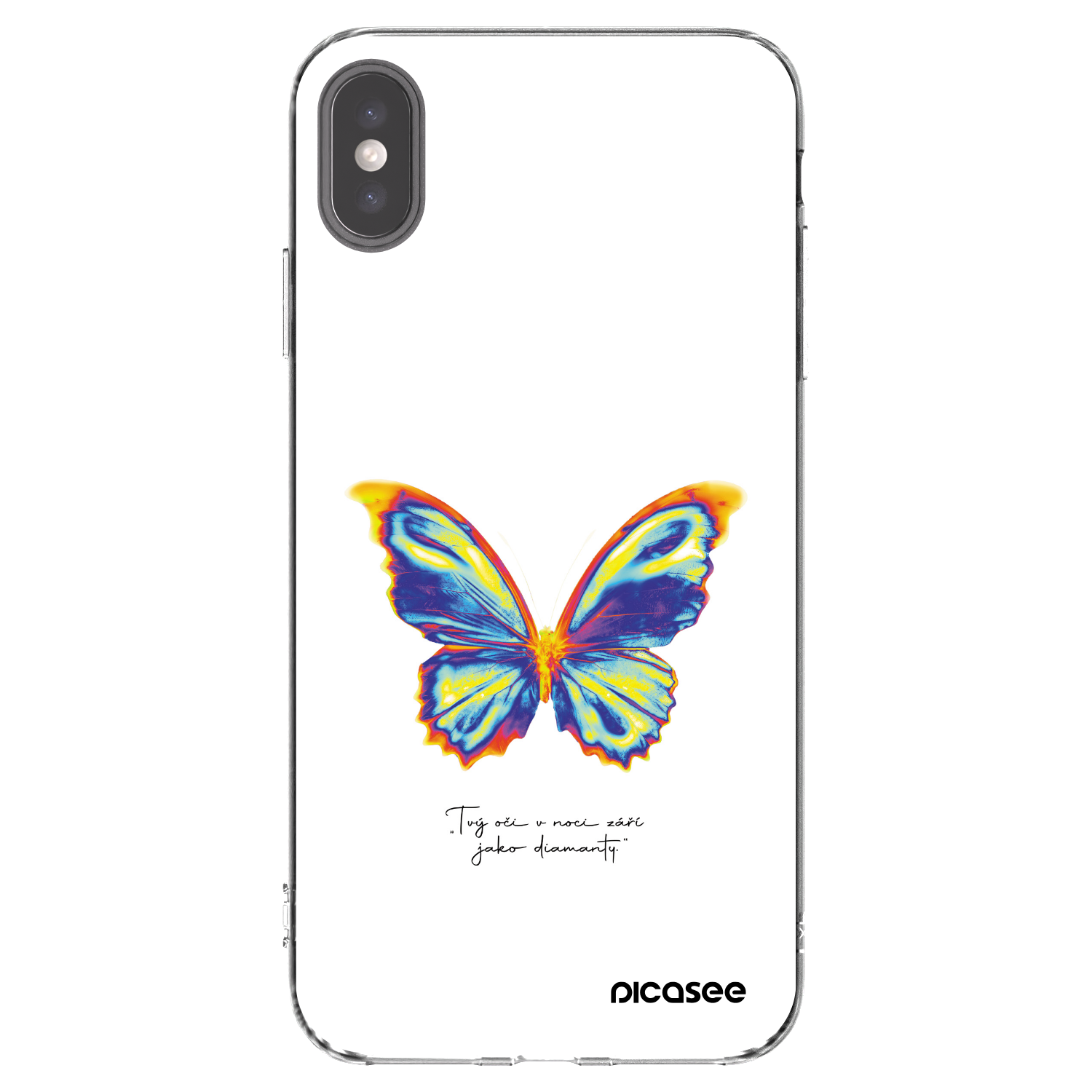 Picasee silikonski prozorni ovitek za Apple iPhone XS Max - Diamanty White
