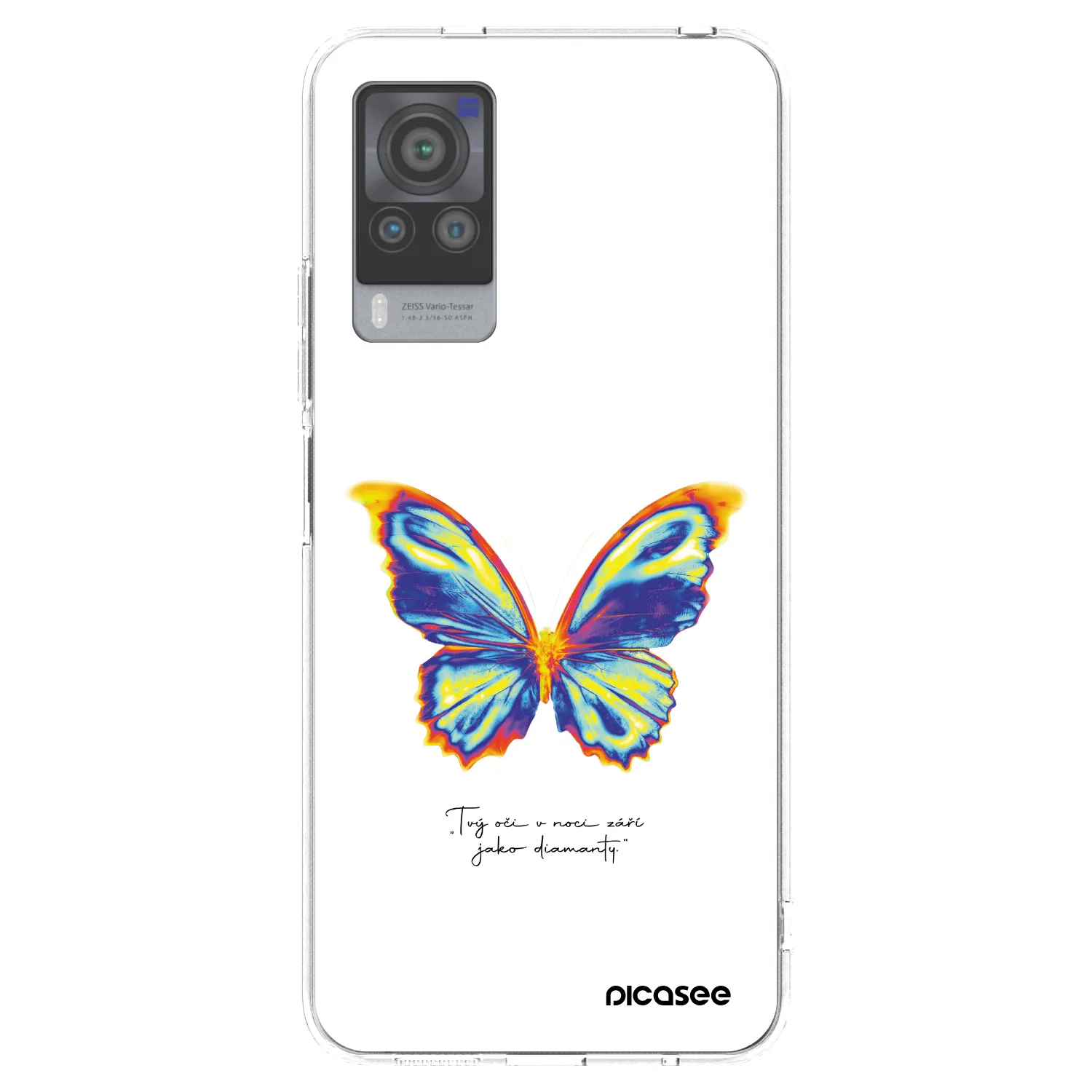 Picasee silikonski prozorni ovitek za Vivo X60 Pro 5G - Diamanty White