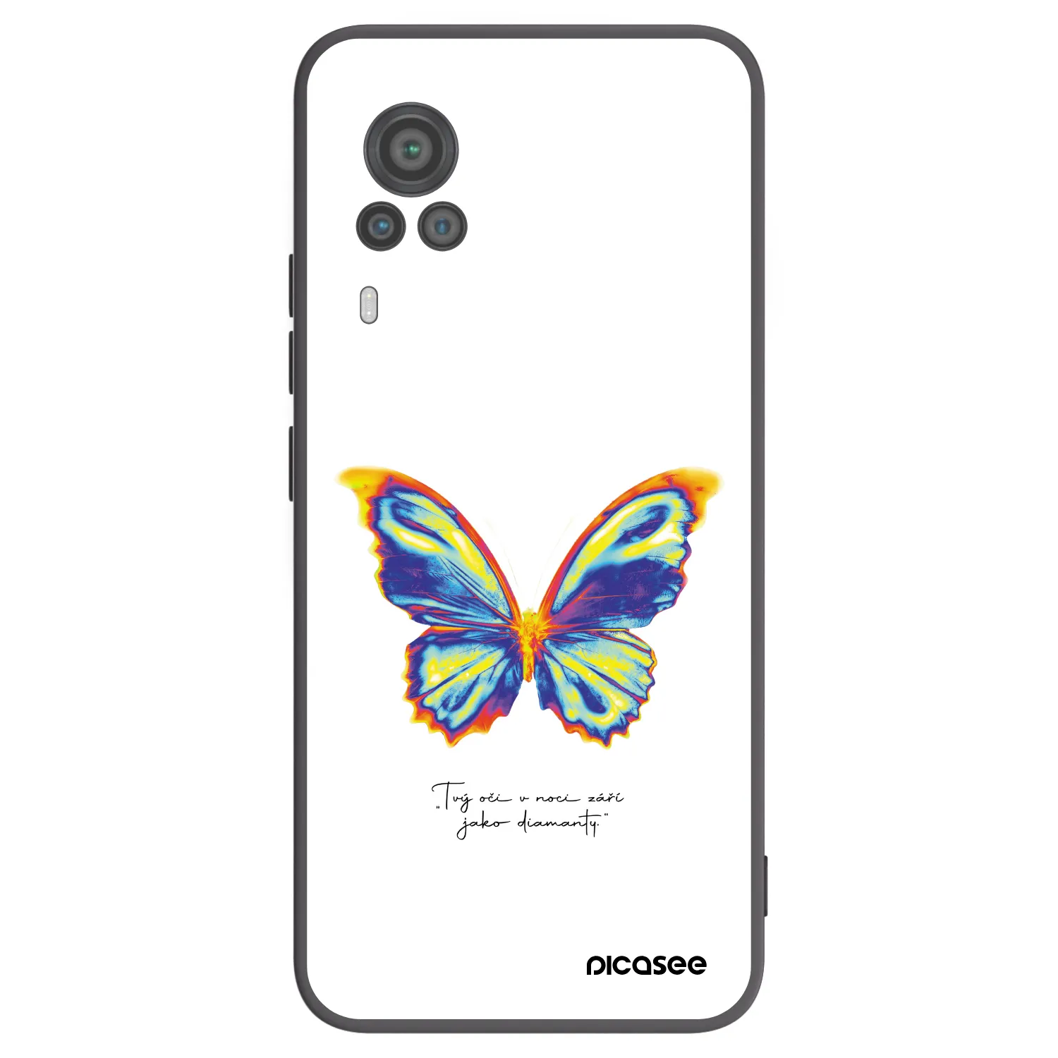 Picasee silikonski črni ovitek za Vivo X60 Pro 5G - Diamanty White