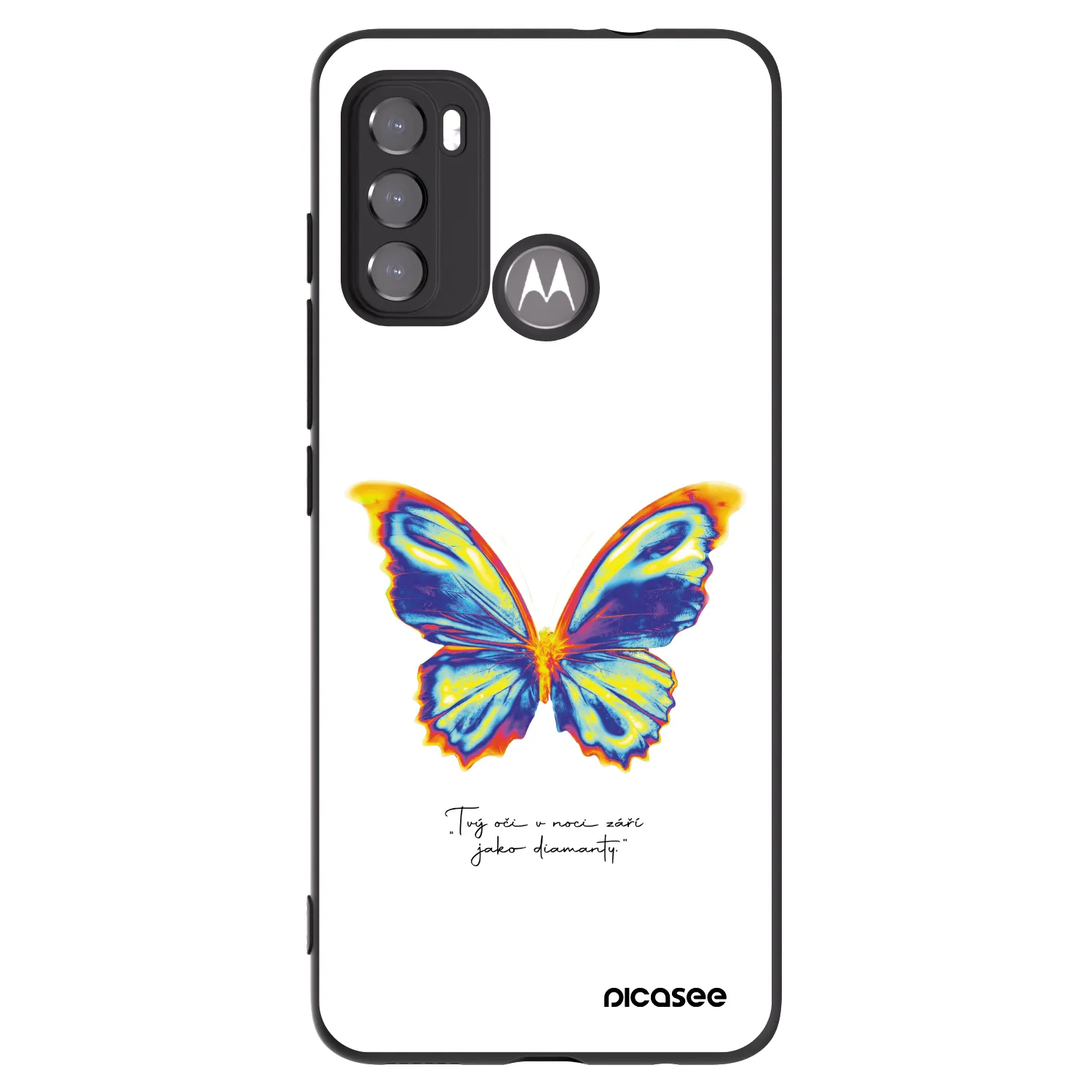 Picasee silikonski črni ovitek za Motorola Moto G60 - Diamanty White