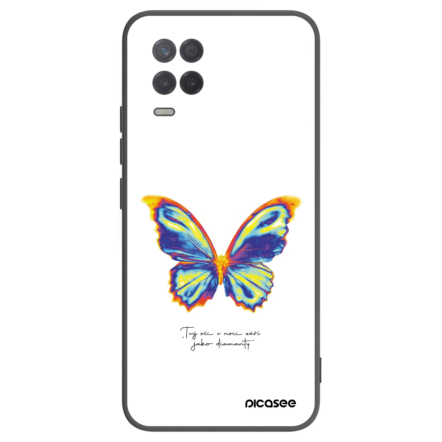 Picasee silikonski črni ovitek za Realme 8 5G - Diamanty White