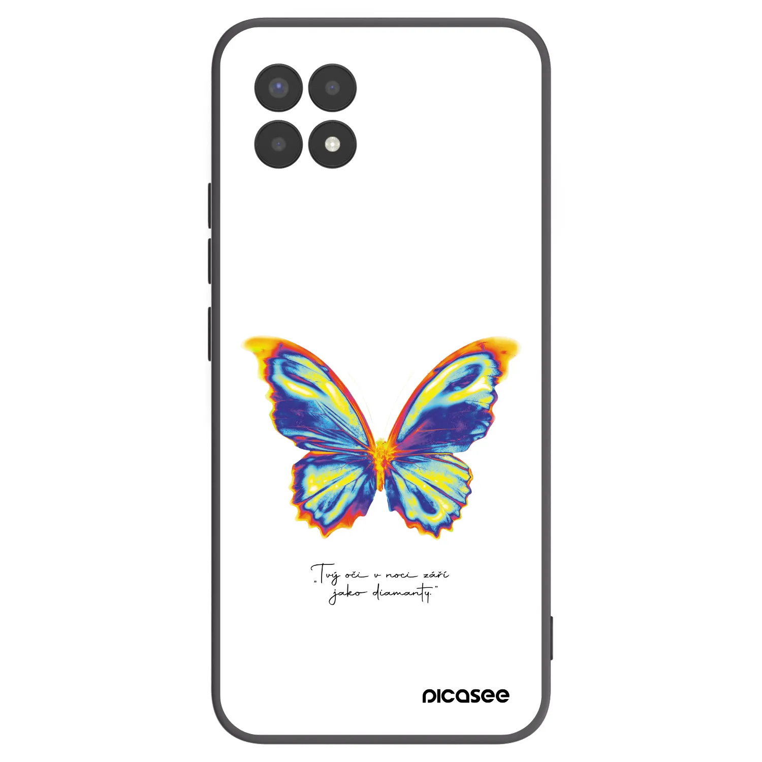 Picasee silikonski črni ovitek za Realme 8i - Diamanty White