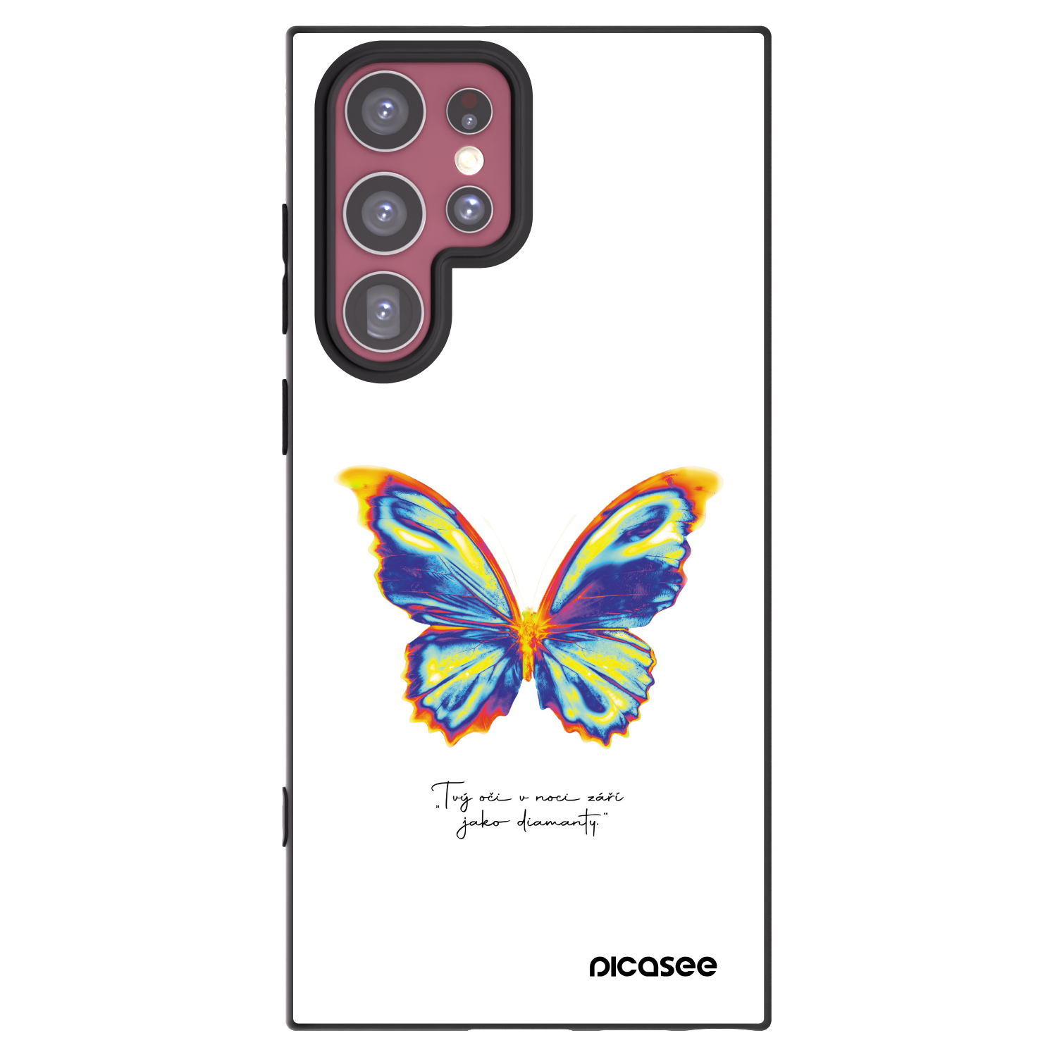 Picasee silikonski črni ovitek za Samsung Galaxy S22 Ultra 5G - Diamanty White