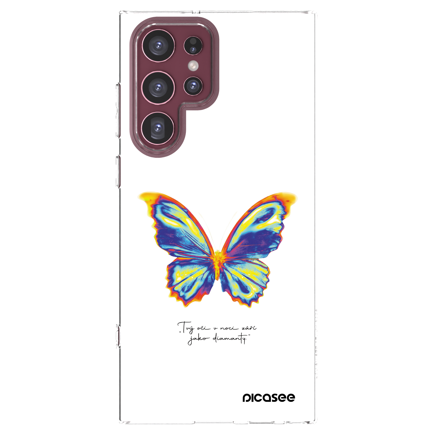 Picasee silikonski prozorni ovitek za Samsung Galaxy S22 Ultra 5G - Diamanty White