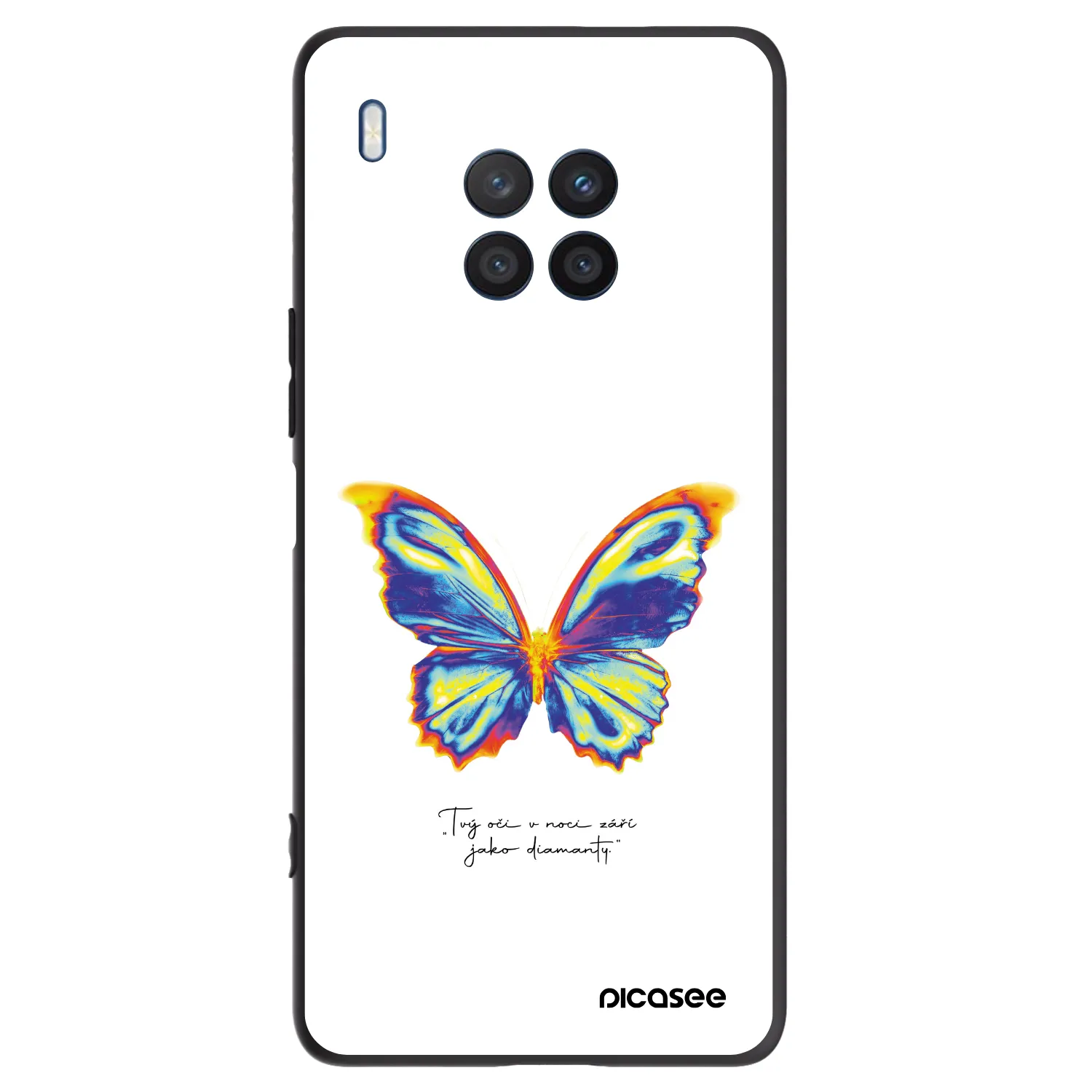 Picasee silikonski črni ovitek za Honor 50 Lite - Diamanty White
