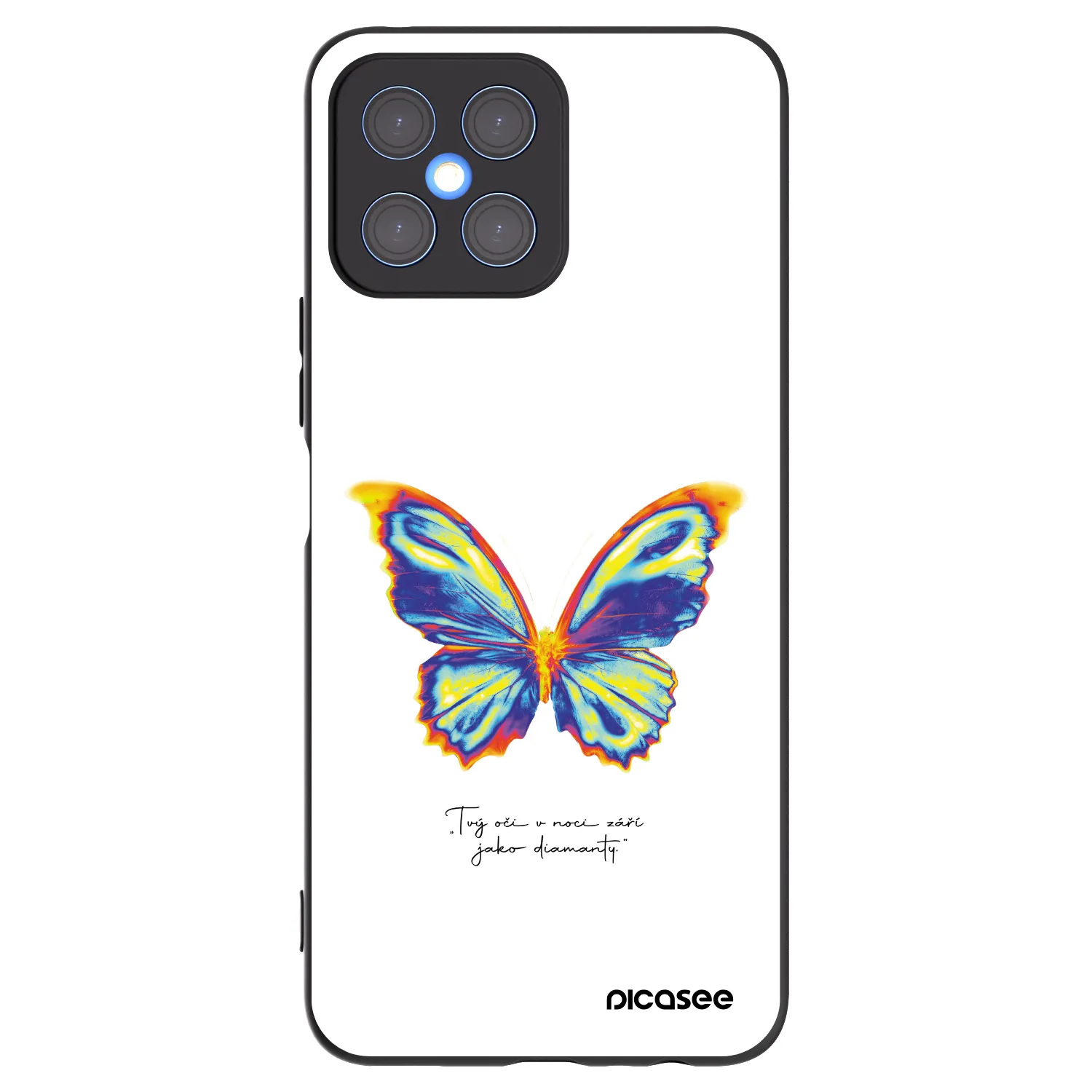 Picasee silikonski črni ovitek za Honor X8 4G - Diamanty White