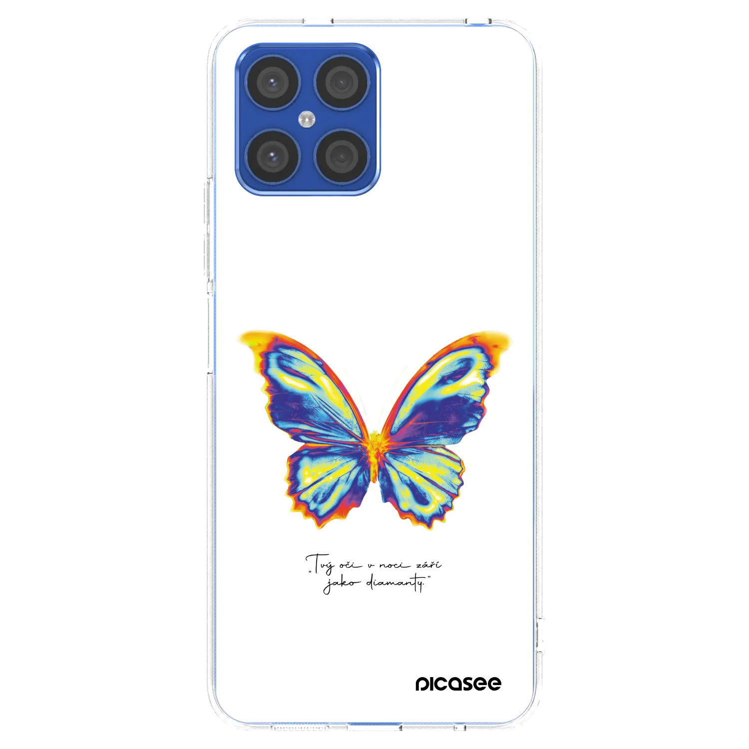 Picasee silikonski prozorni ovitek za Honor X8 4G - Diamanty White