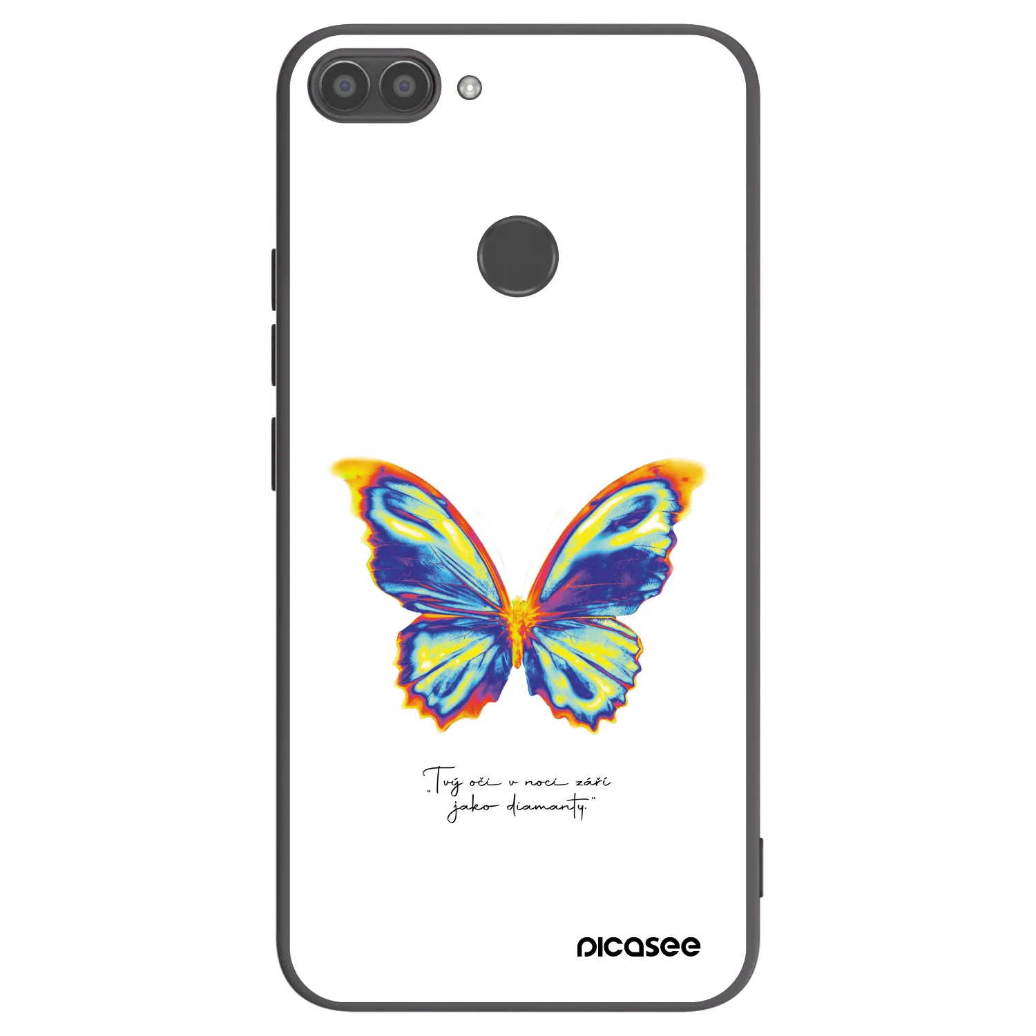 Picasee silikonski črni ovitek za Huawei P Smart - Diamanty White