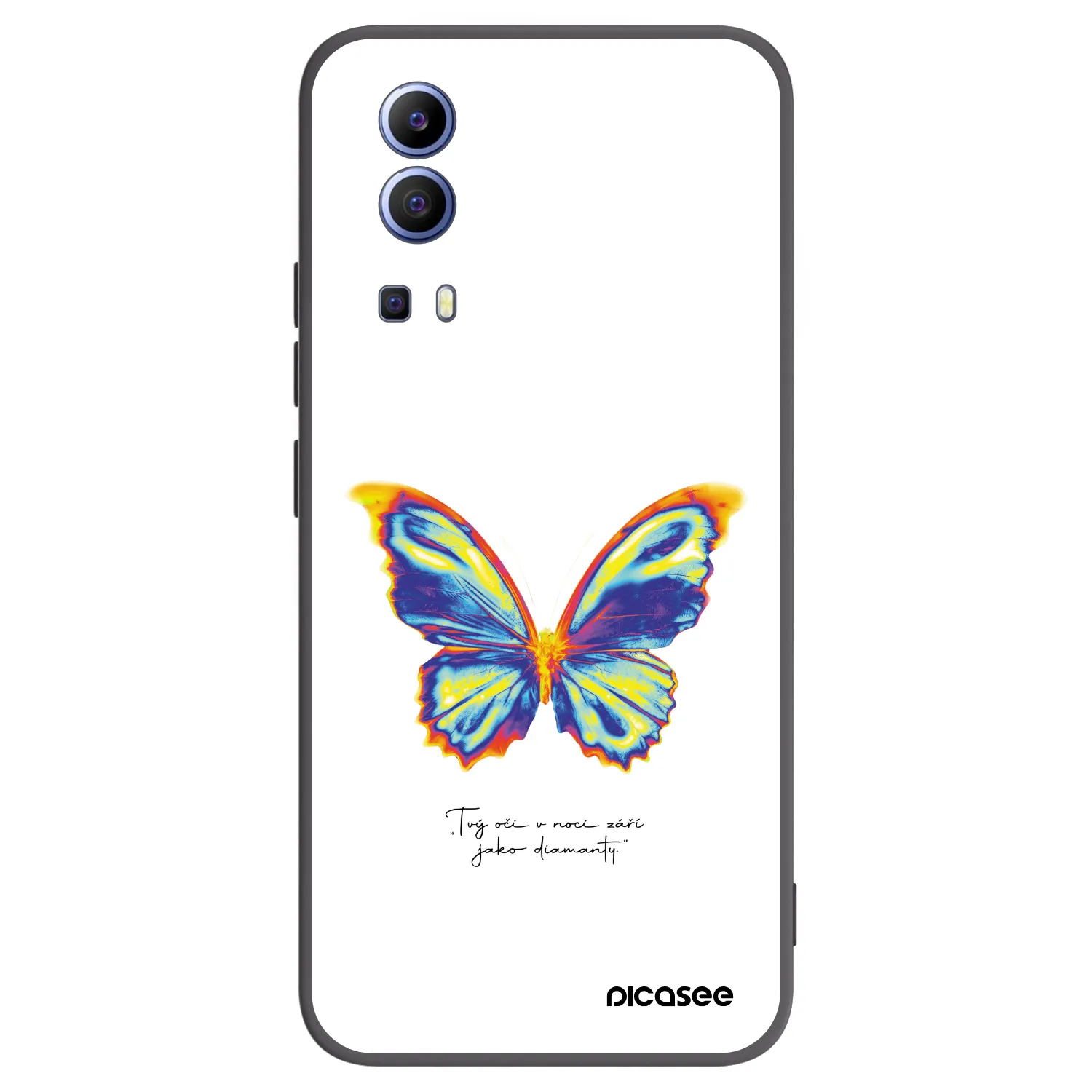 Picasee silikonski črni ovitek za Vivo Y52 5G - Diamanty White