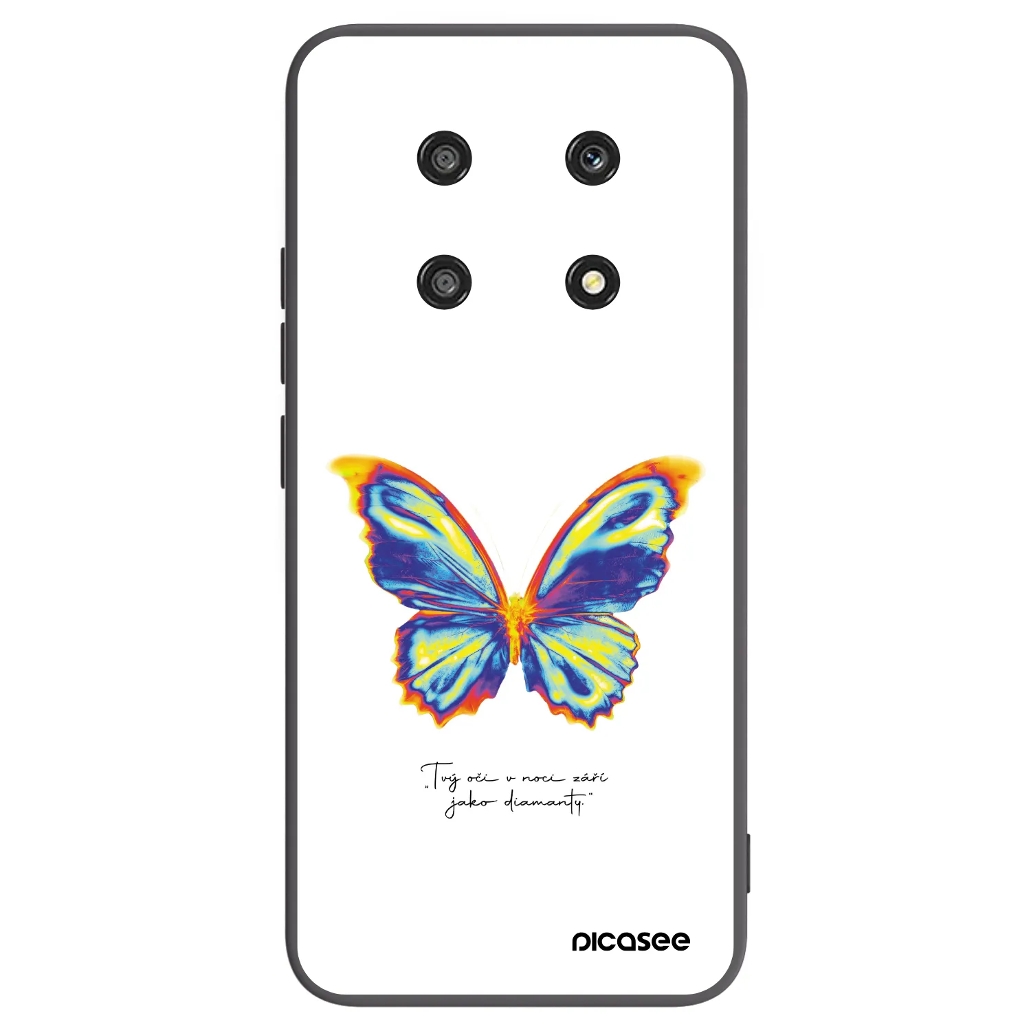 Picasee silikonski črni ovitek za Honor Magic4 Lite 5G - Diamanty White