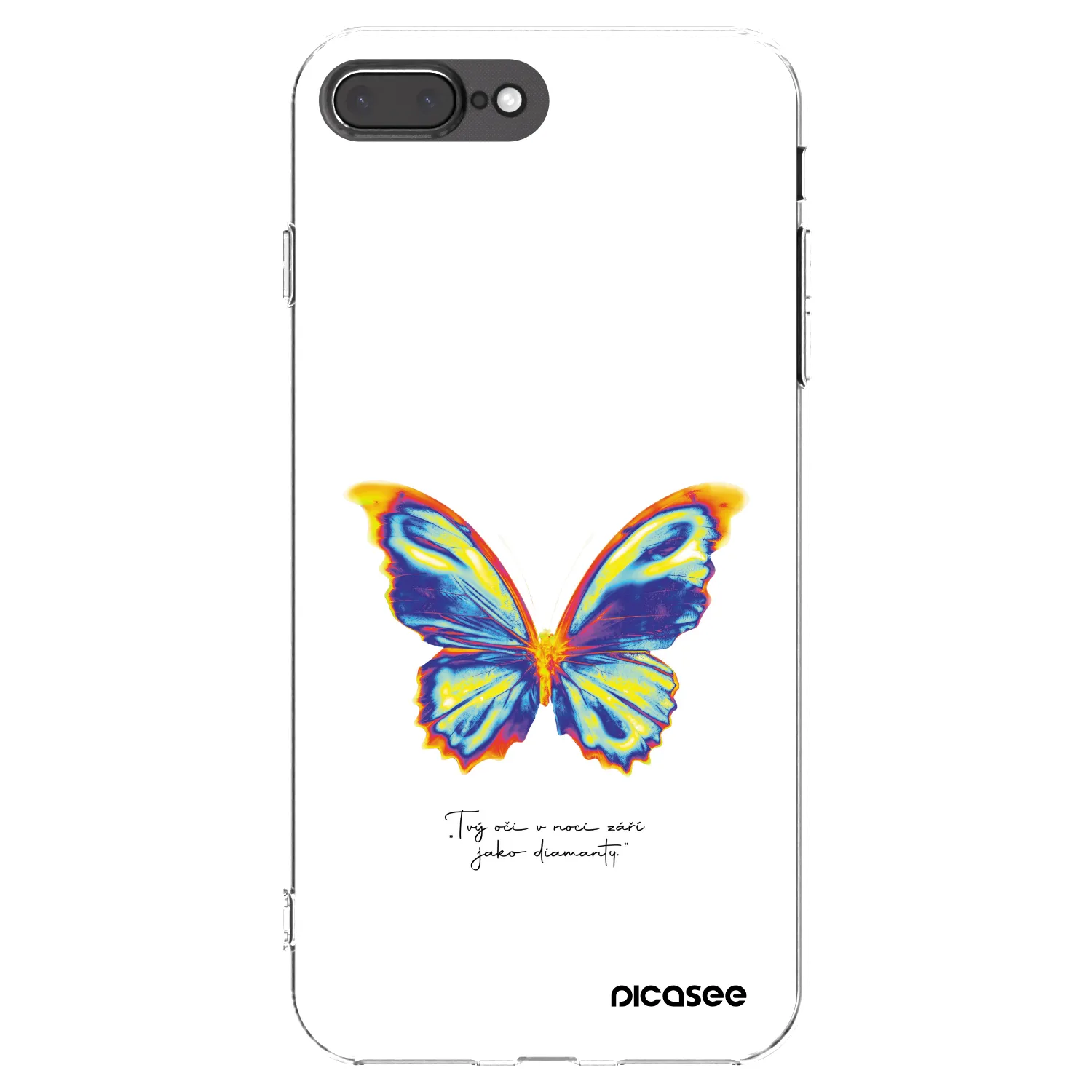 Picasee silikonski prozorni ovitek za Apple iPhone 8 Plus - Diamanty White