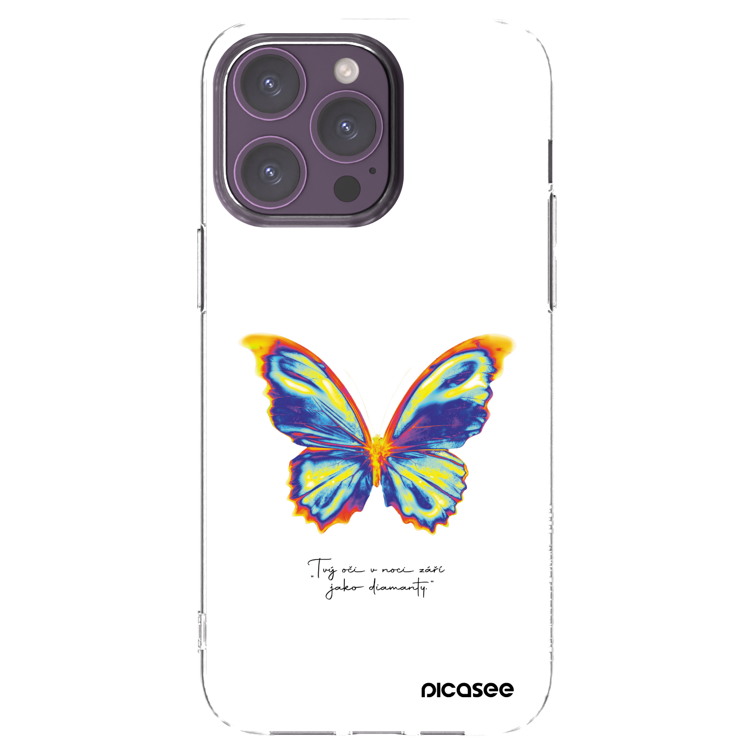 Picasee silikonski prozorni ovitek za Apple iPhone 14 Pro Max - Diamanty White