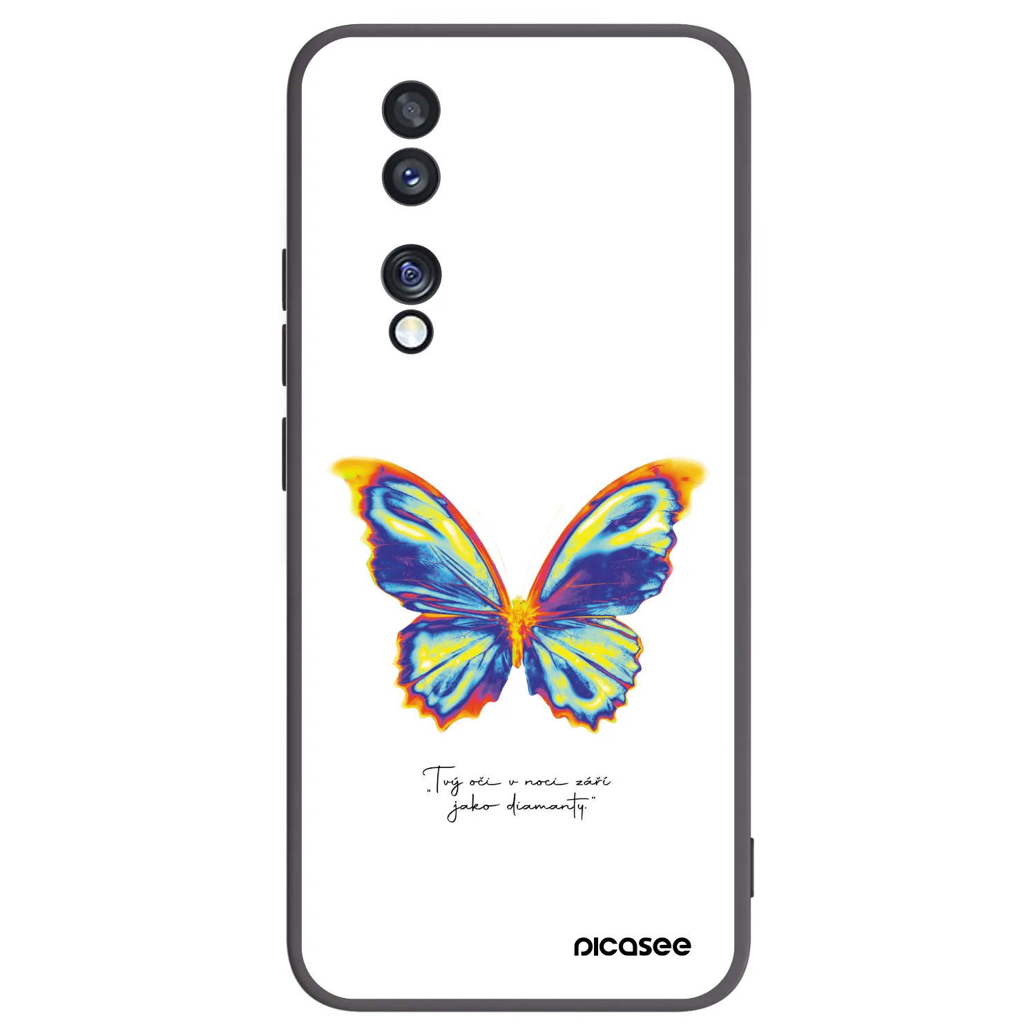 Picasee silikonski črni ovitek za Honor 70 - Diamanty White