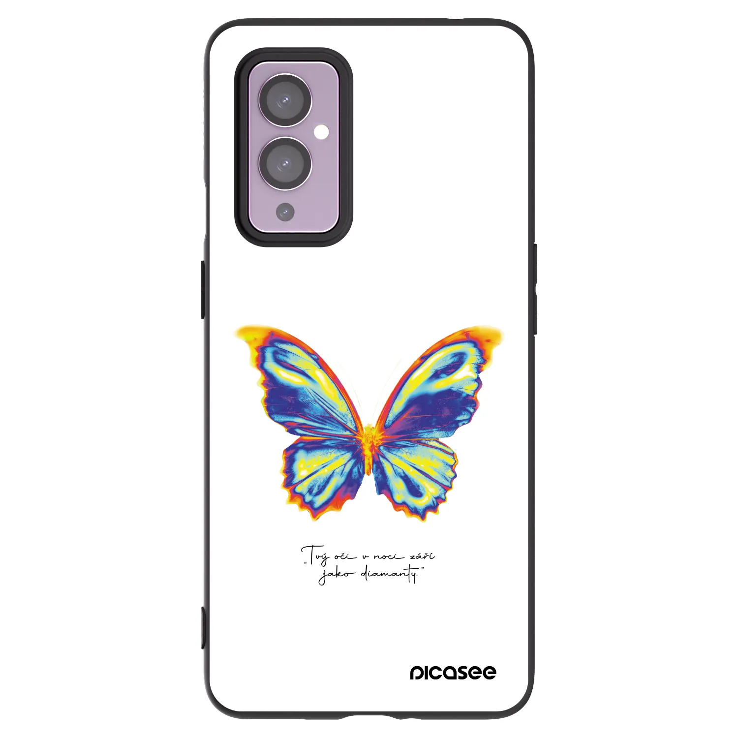 Picasee silikonski črni ovitek za OnePlus 9 - Diamanty White