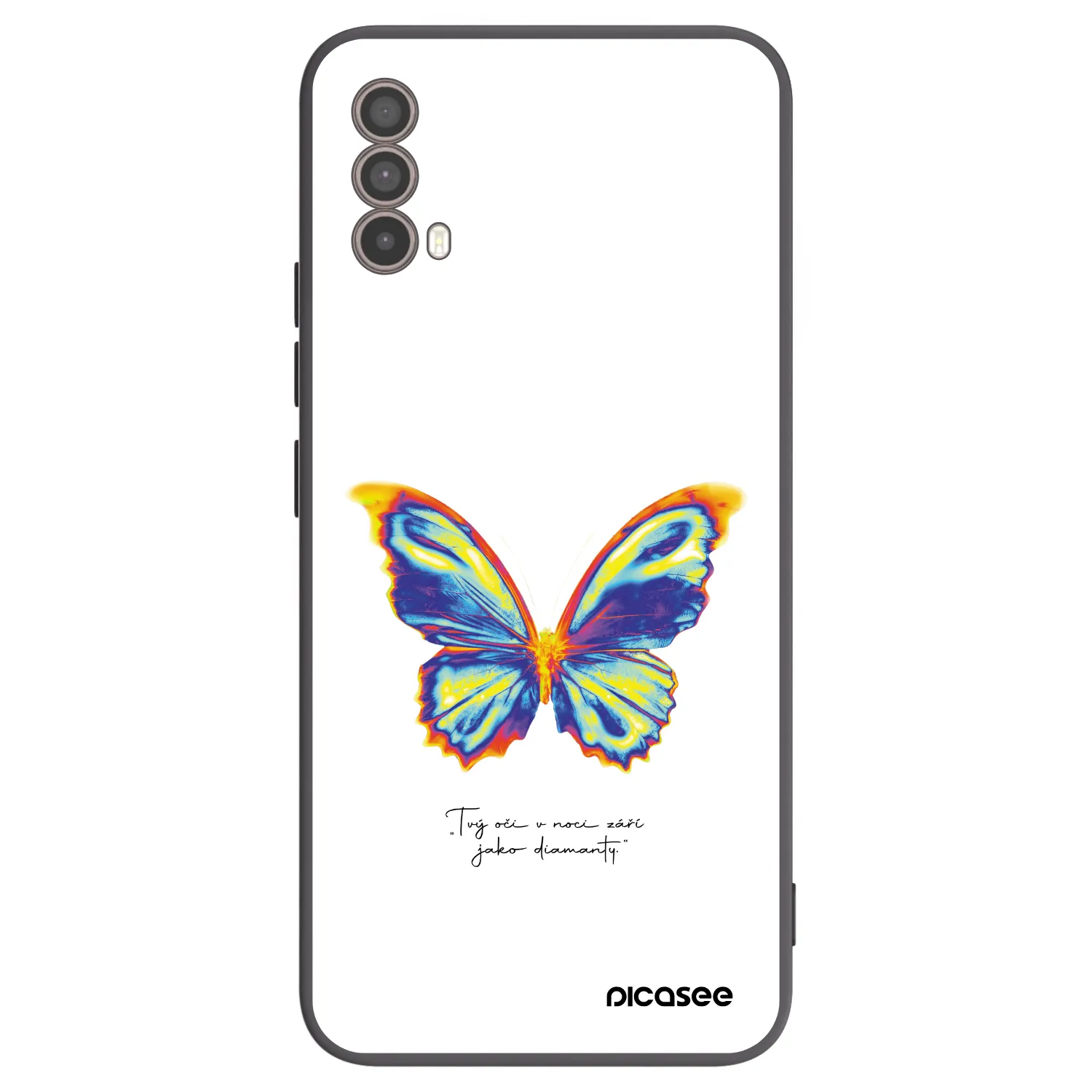 Picasee silikonski črni ovitek za Motorola Moto E40 - Diamanty White
